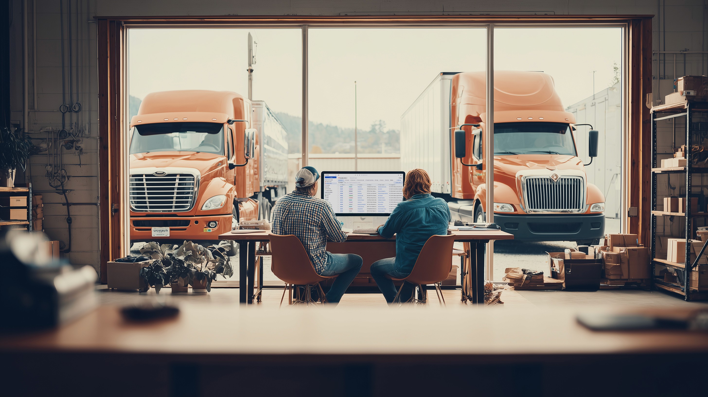 image of freight truck on an open road