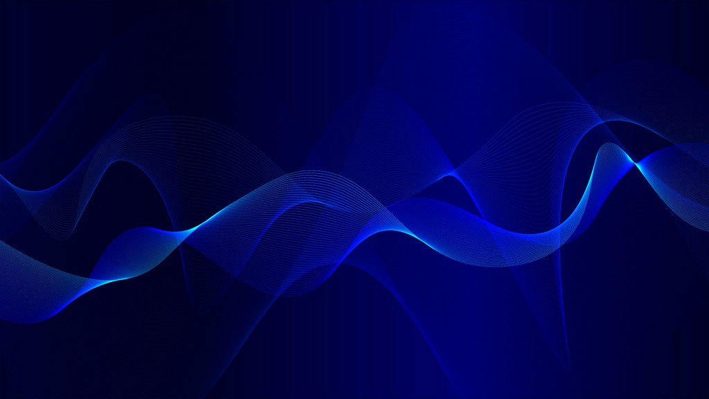 abstract waveform on blue background