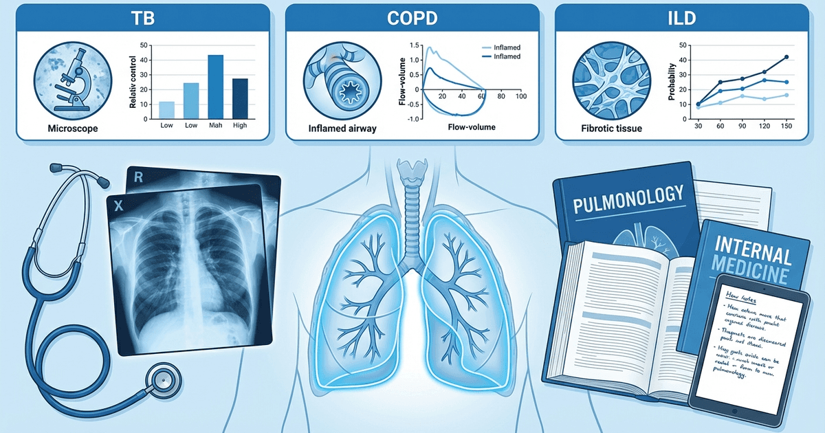Cover: How to Study Respiratory Medicine for NEET PG 2026: High-Yield Topics, TB, COPD, ILD and Exam Checklist