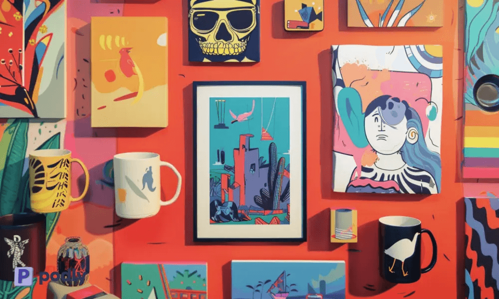 Create designs for print-on-demand niches