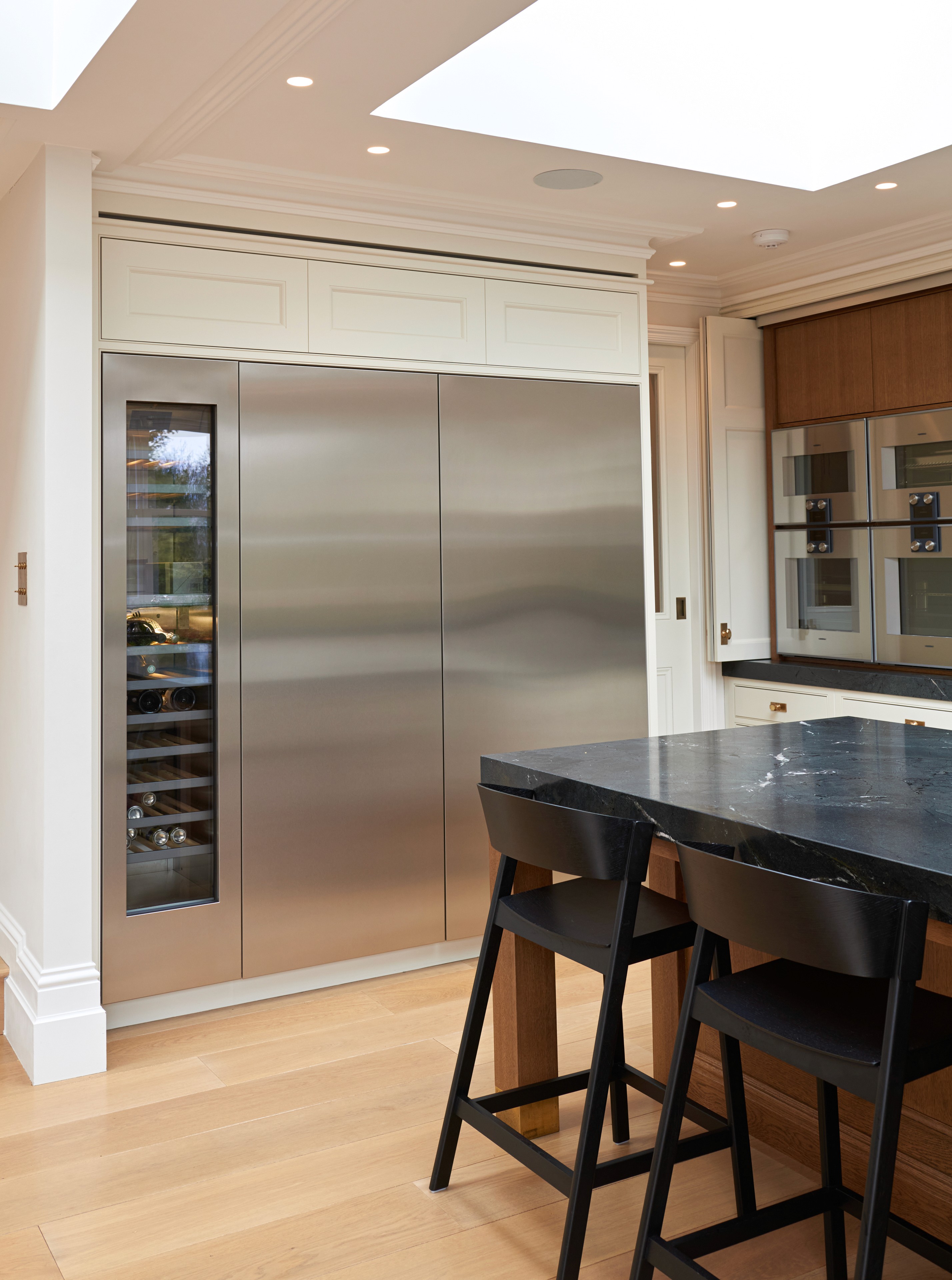 Integrated fridge in a bespoke kitchen, Shortlands