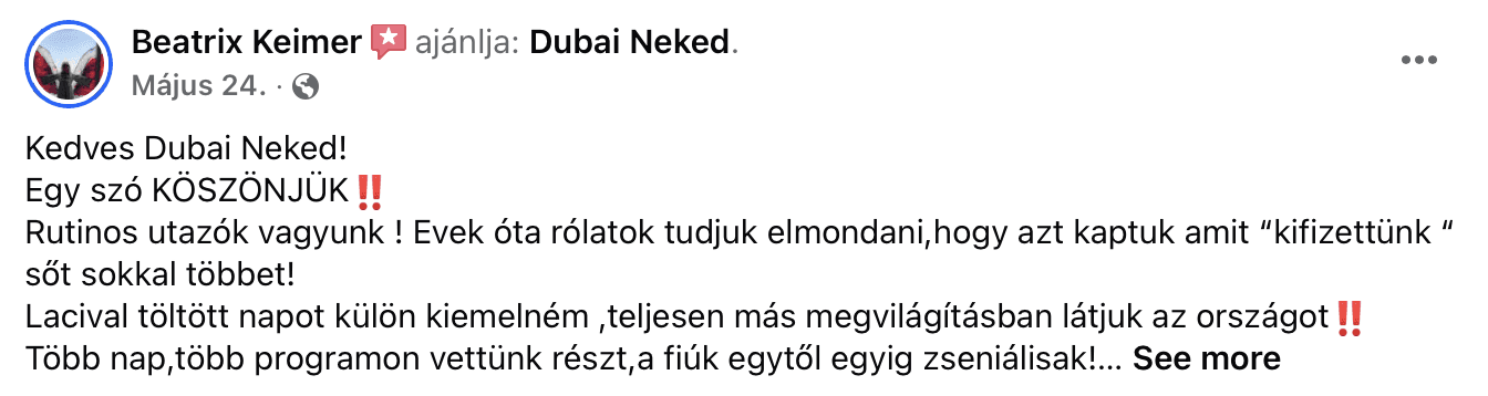 dubai utazás dubaineked vélemények