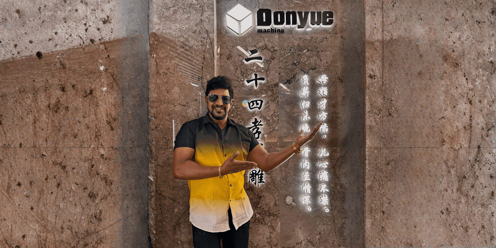 "Nandiki Gangadhar Reddy, founder of Dongyue Engineering, presenting his sustainable construction innovations at the company’s headquarters."