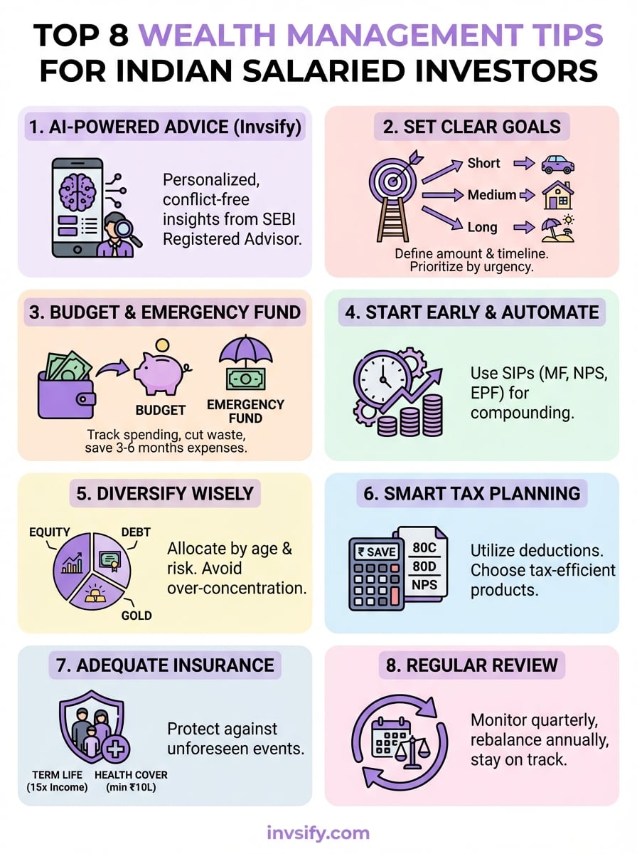 wealth management tips infographic