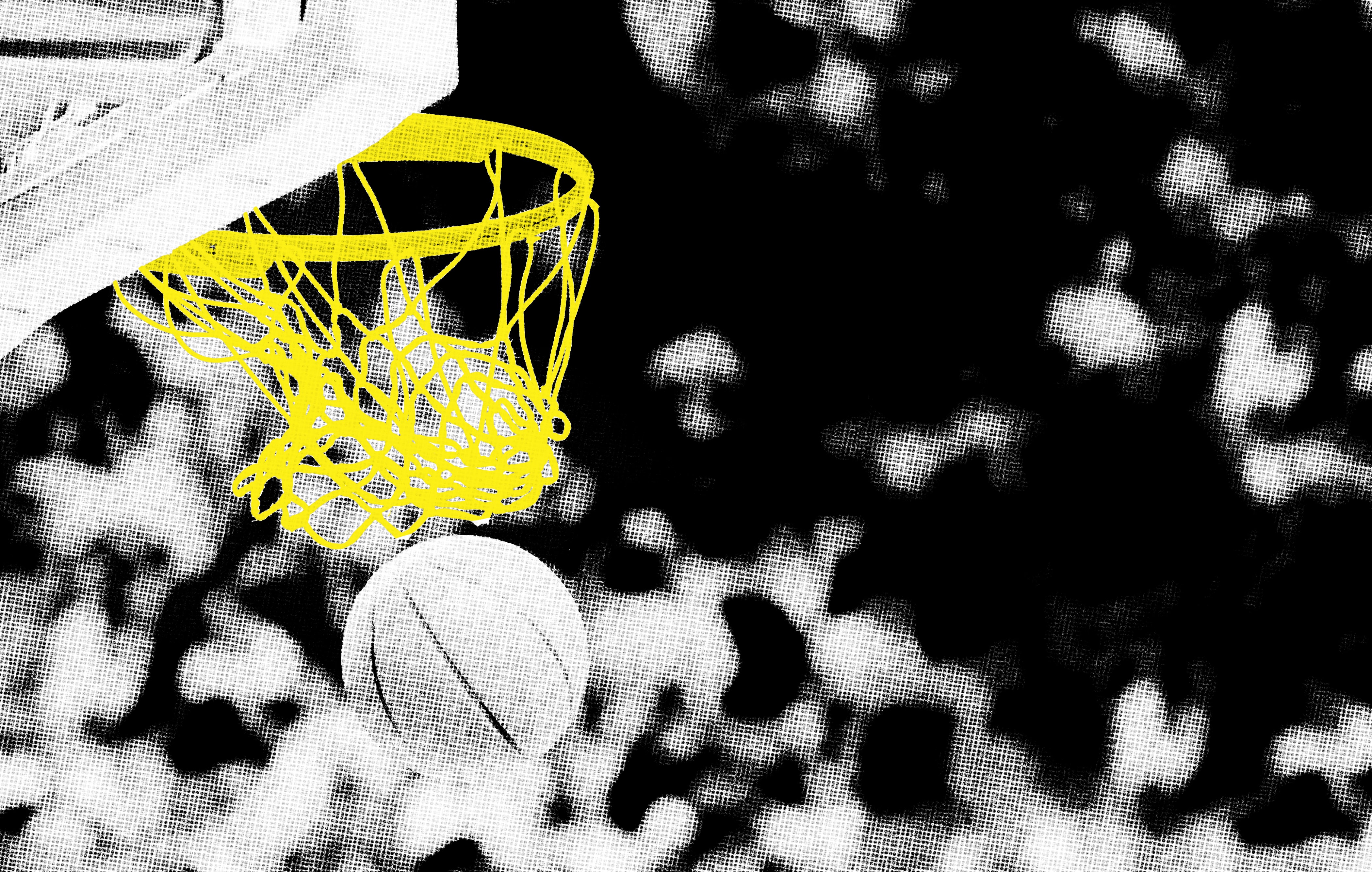 Image d'un panier de basketball stylisée