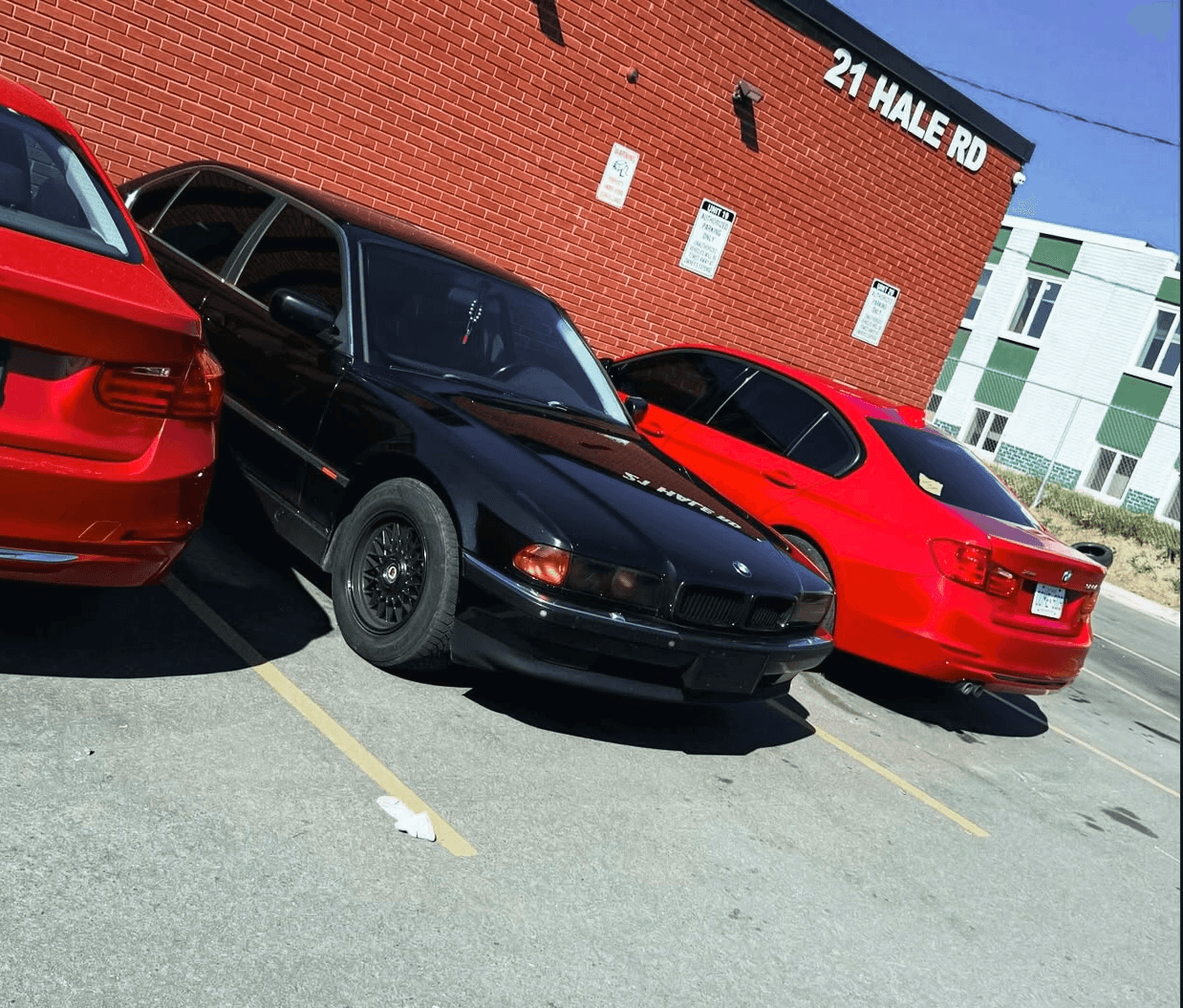 Drone shot of a running track at night