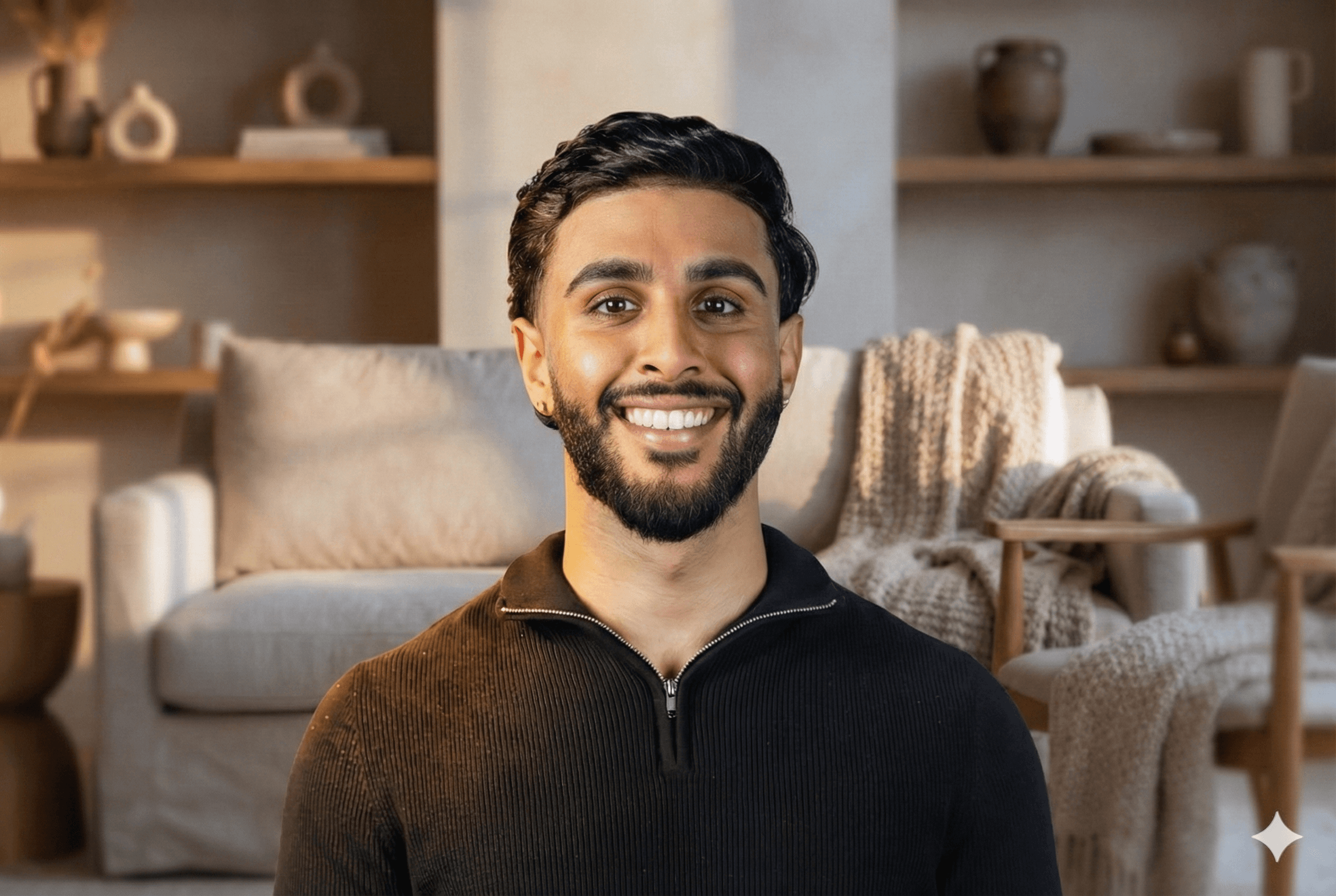 Professional photo of Daniel Roberts, Head of Technology, in a gray suit standing outside
