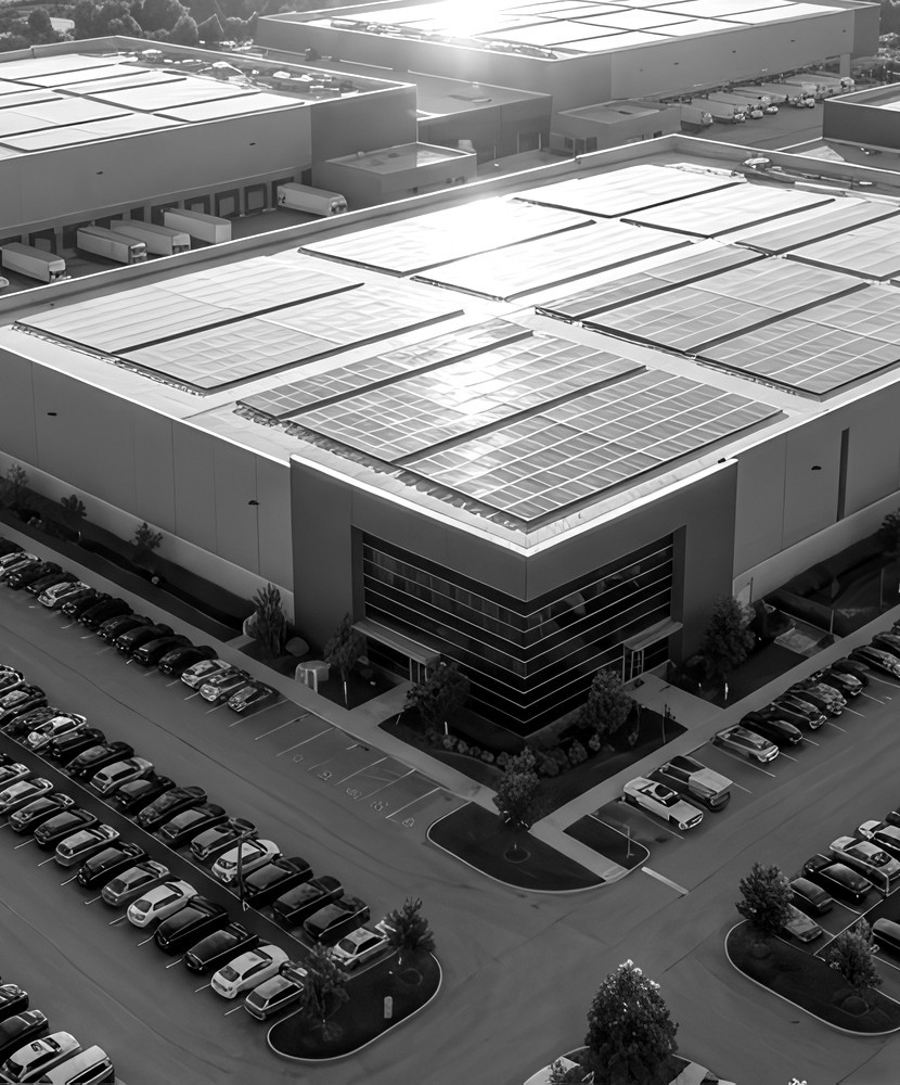 Aerial view of an industrial manufacturing facility — Joule serves industrial and manufacturing operators