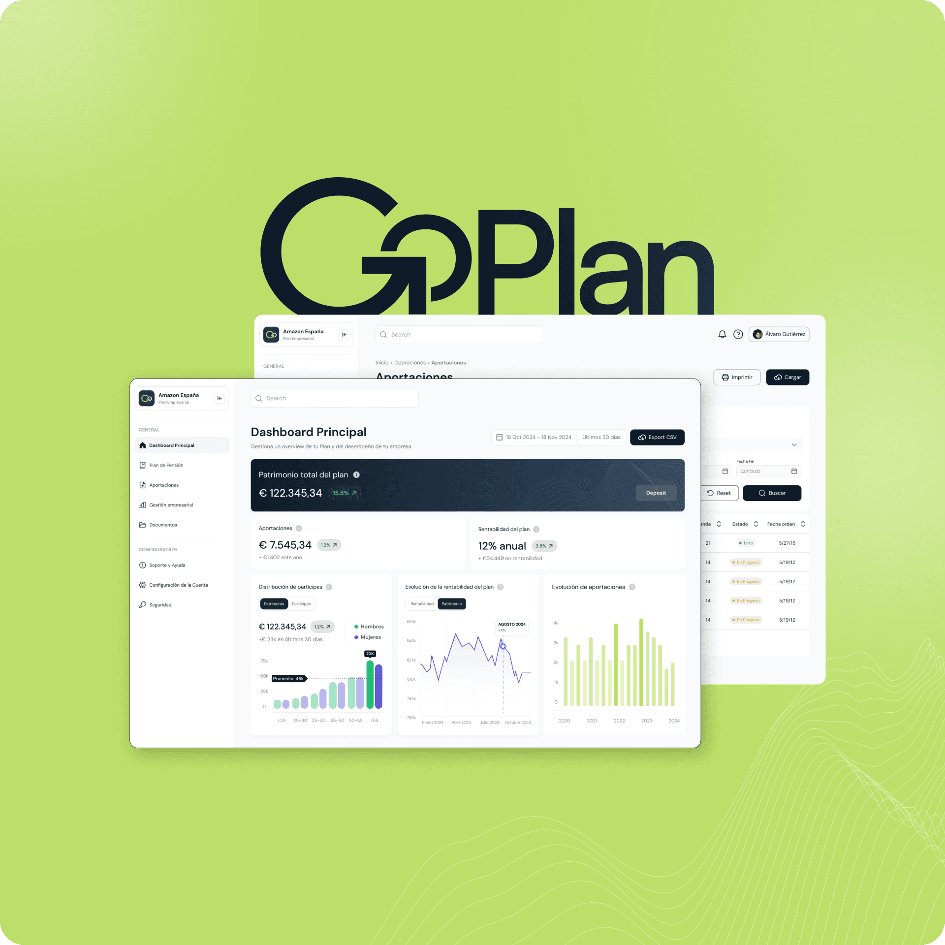 Screenshot of a web application