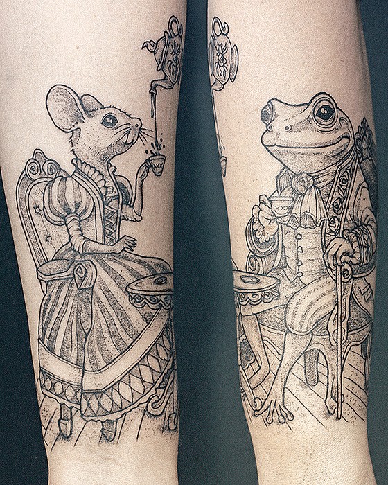 Animaux Dandy Baroques - Sketch, Portraits & Personnages, Animaux par Julien Joolz à Grinoir Tattoo