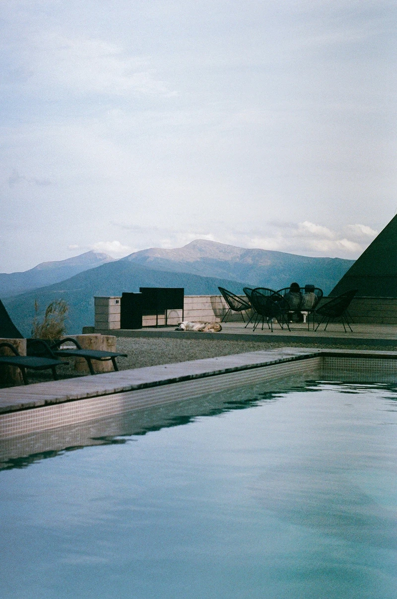 Mountain retreat with infinity pool and scenic views