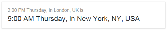 Time Zone Converstion in Google