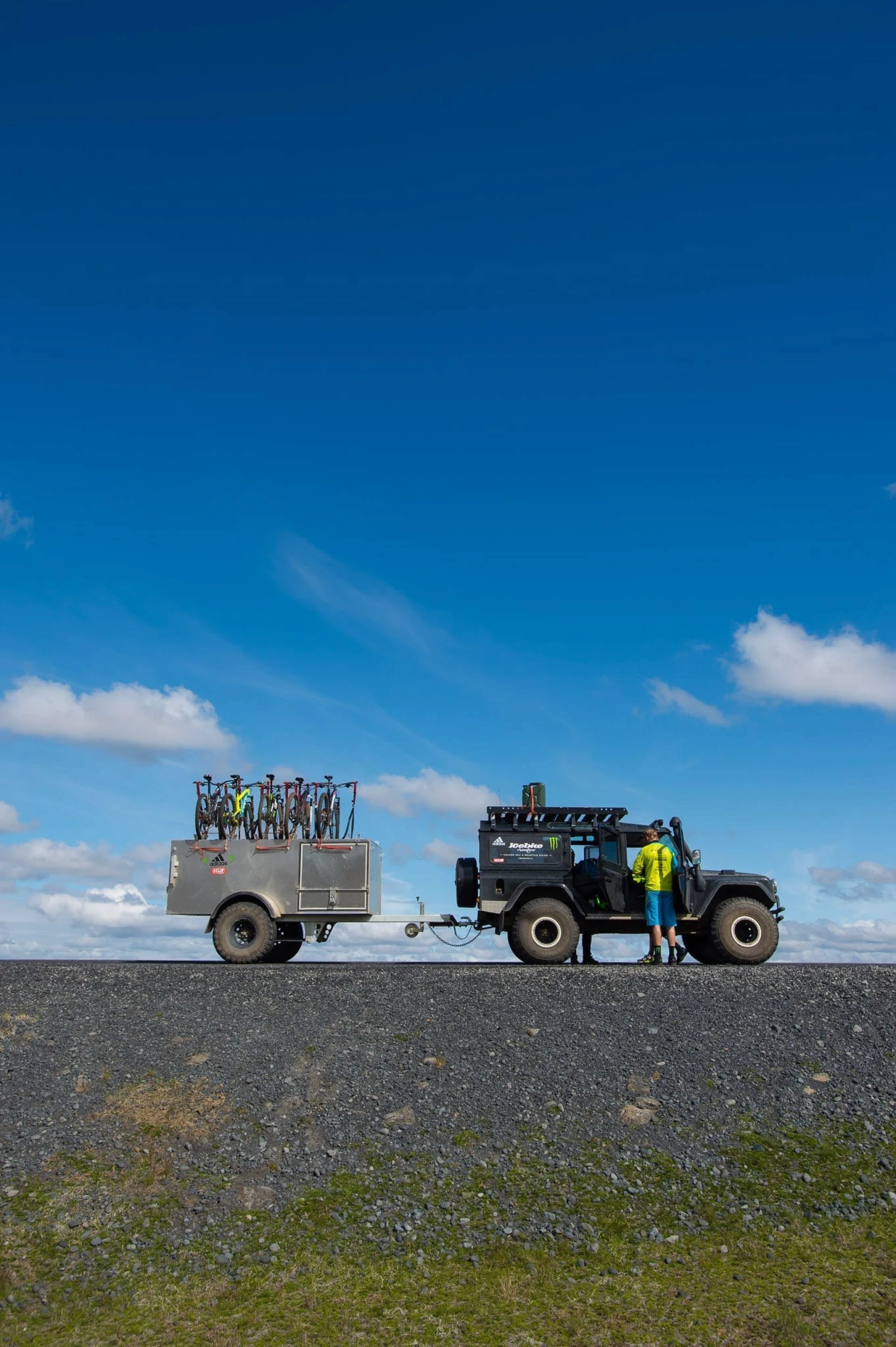 Stocking up Icebike jeep