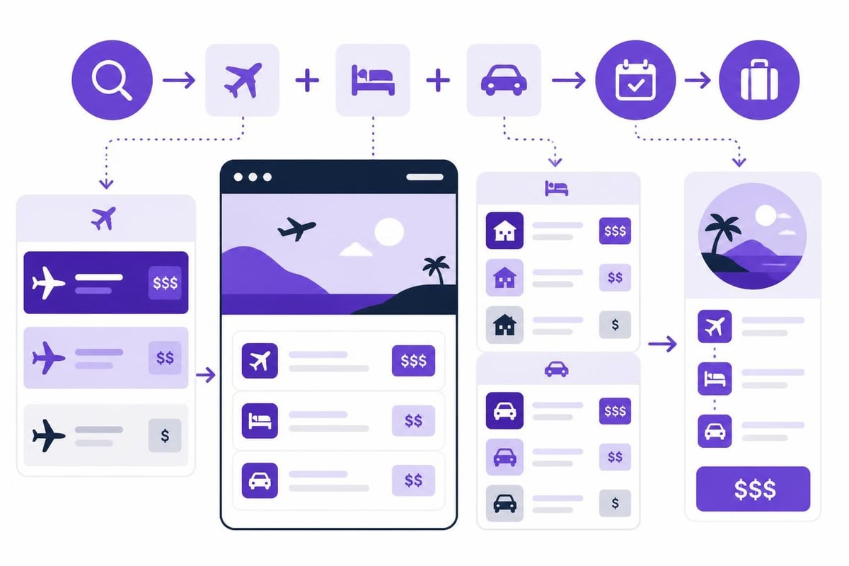 Multi-component travel search
