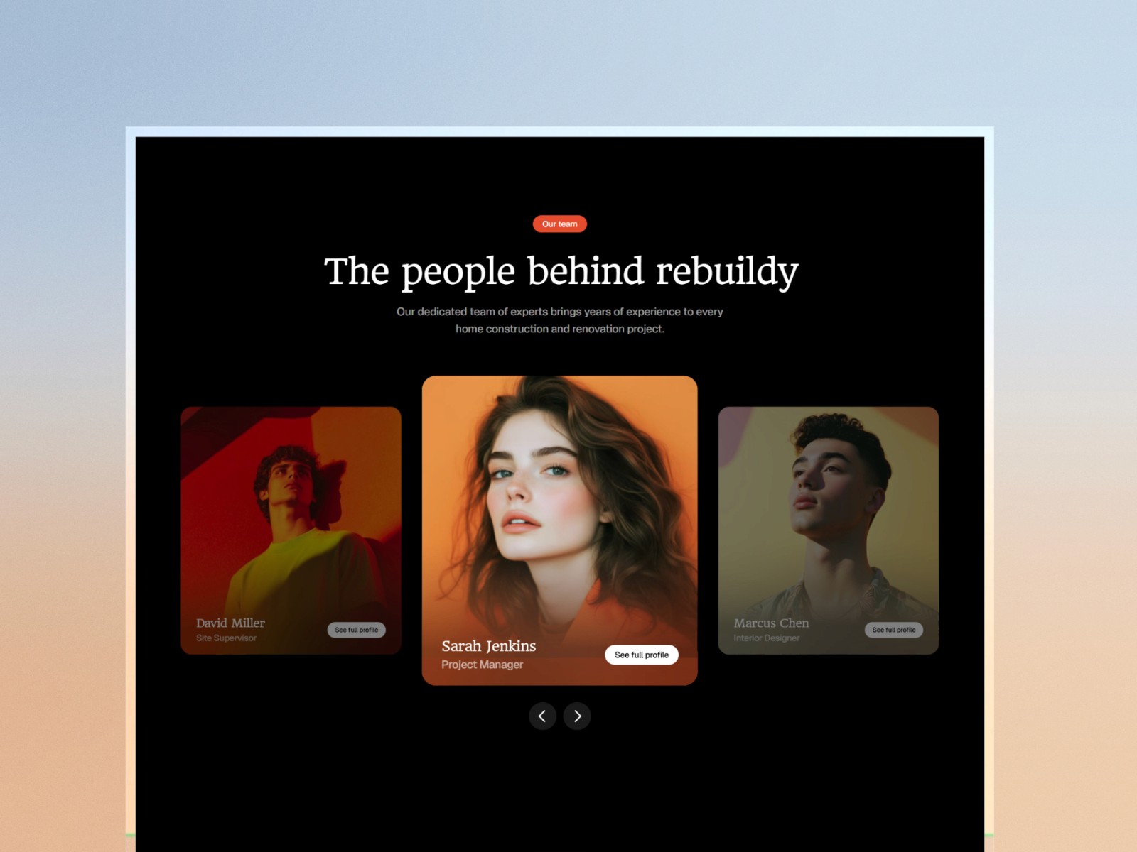 Rebuildy — 高级暗黑彩色创意机构官网设计灵感