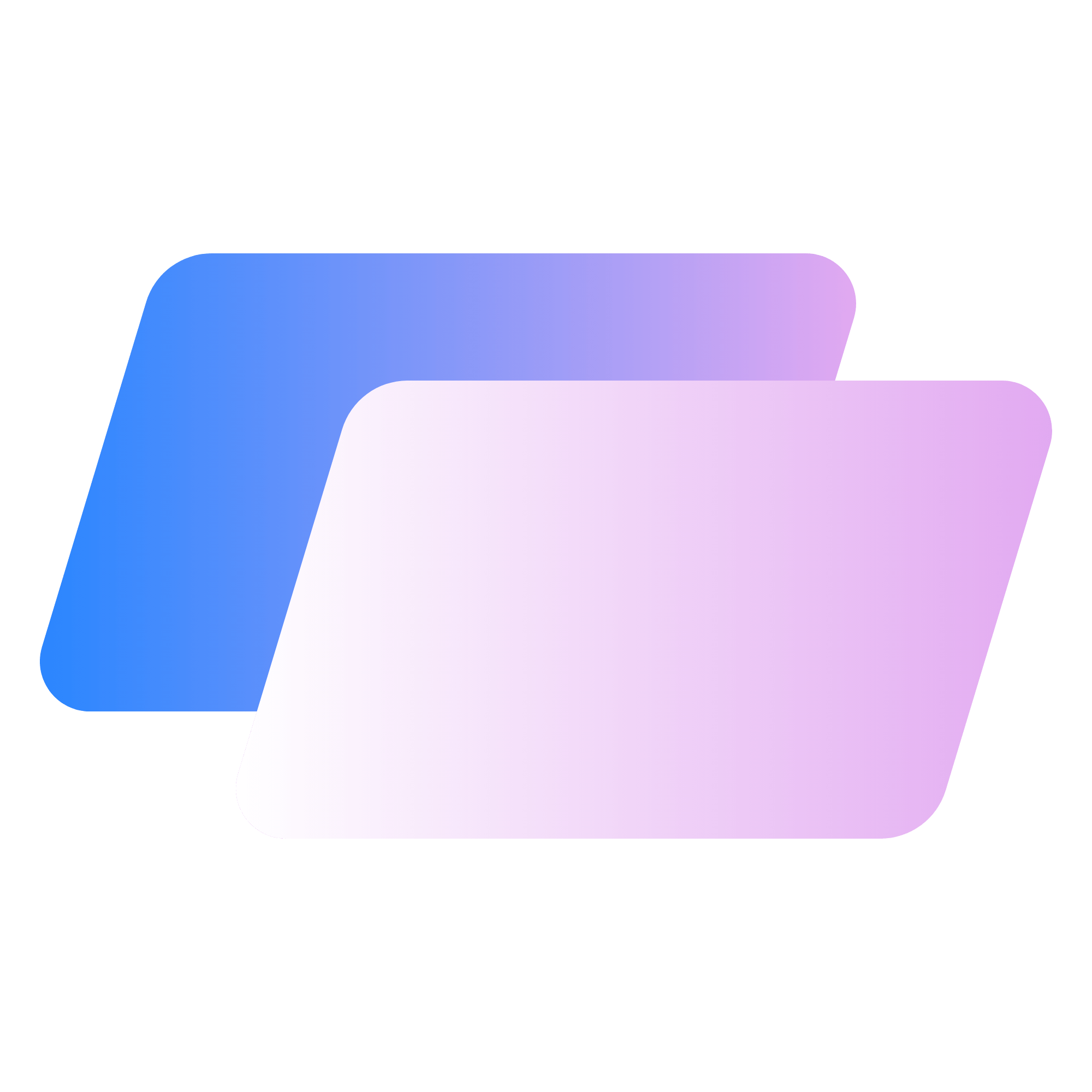 White lightning bolt icon on an orange, pink, and purple gradient background.