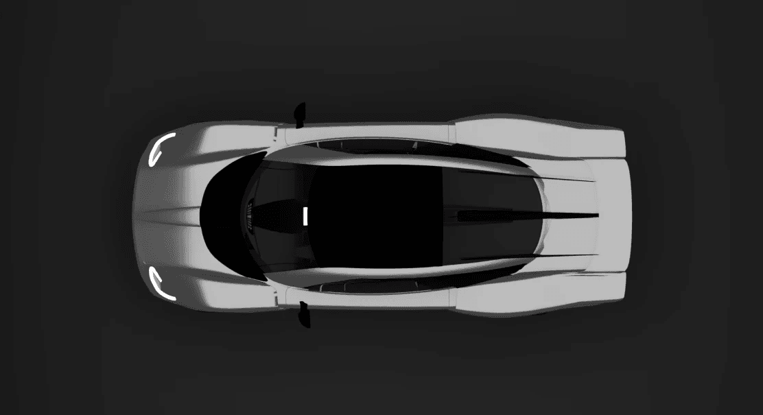 Top View Boutin Belharra Supercar grey