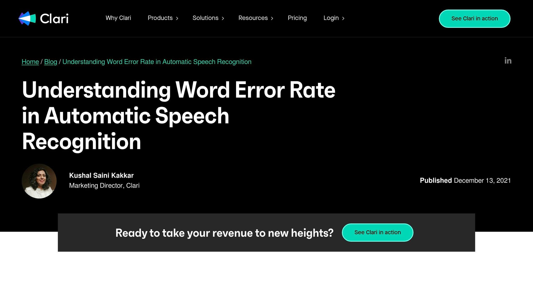 Word Error Rate
