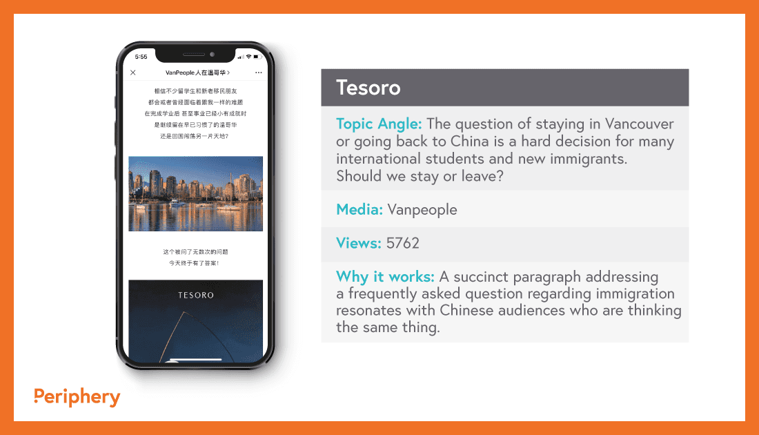 Tesoro - advertorial topic angle