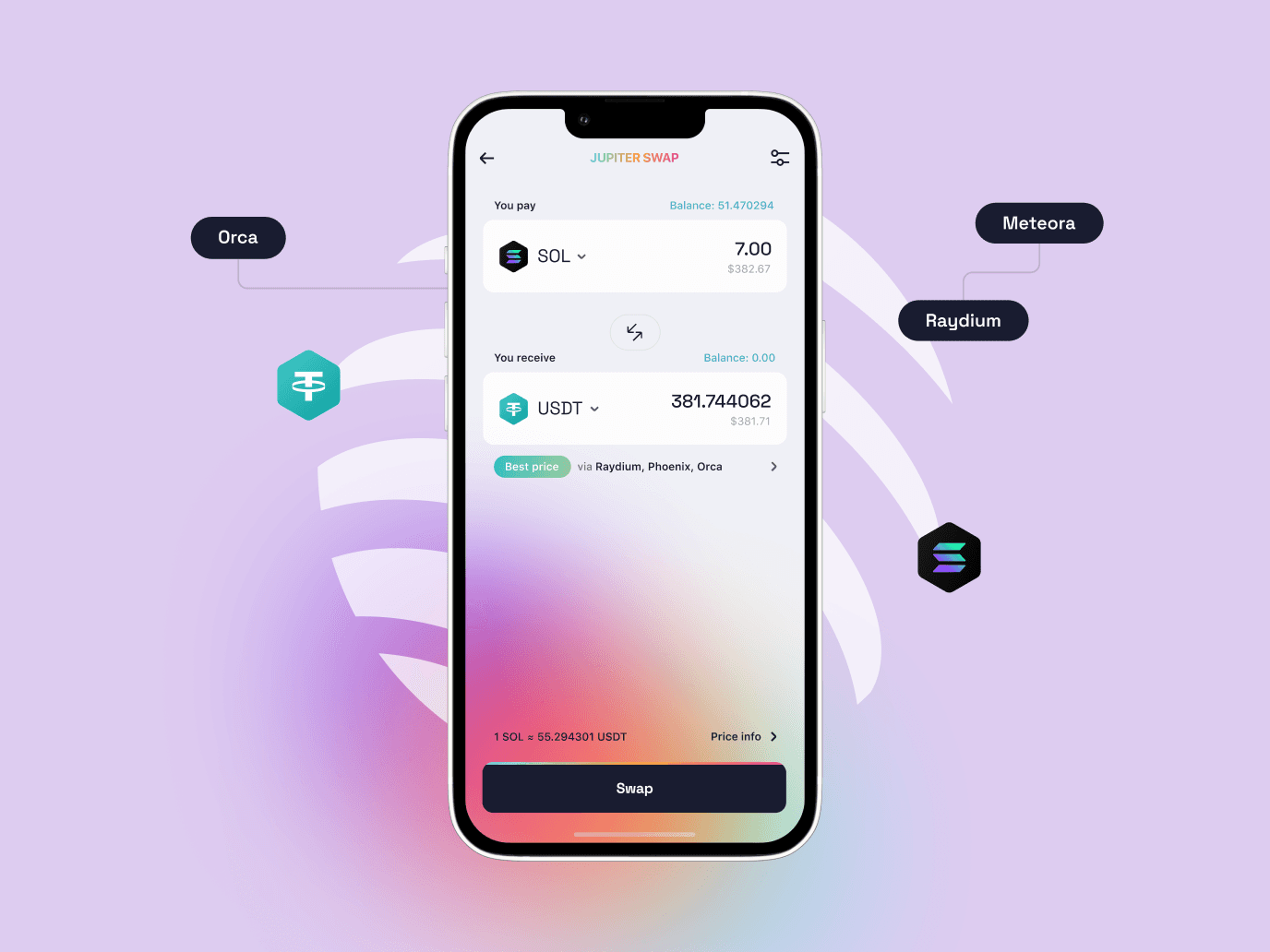Exodus Jupiter – web3 DeFi mobile integration