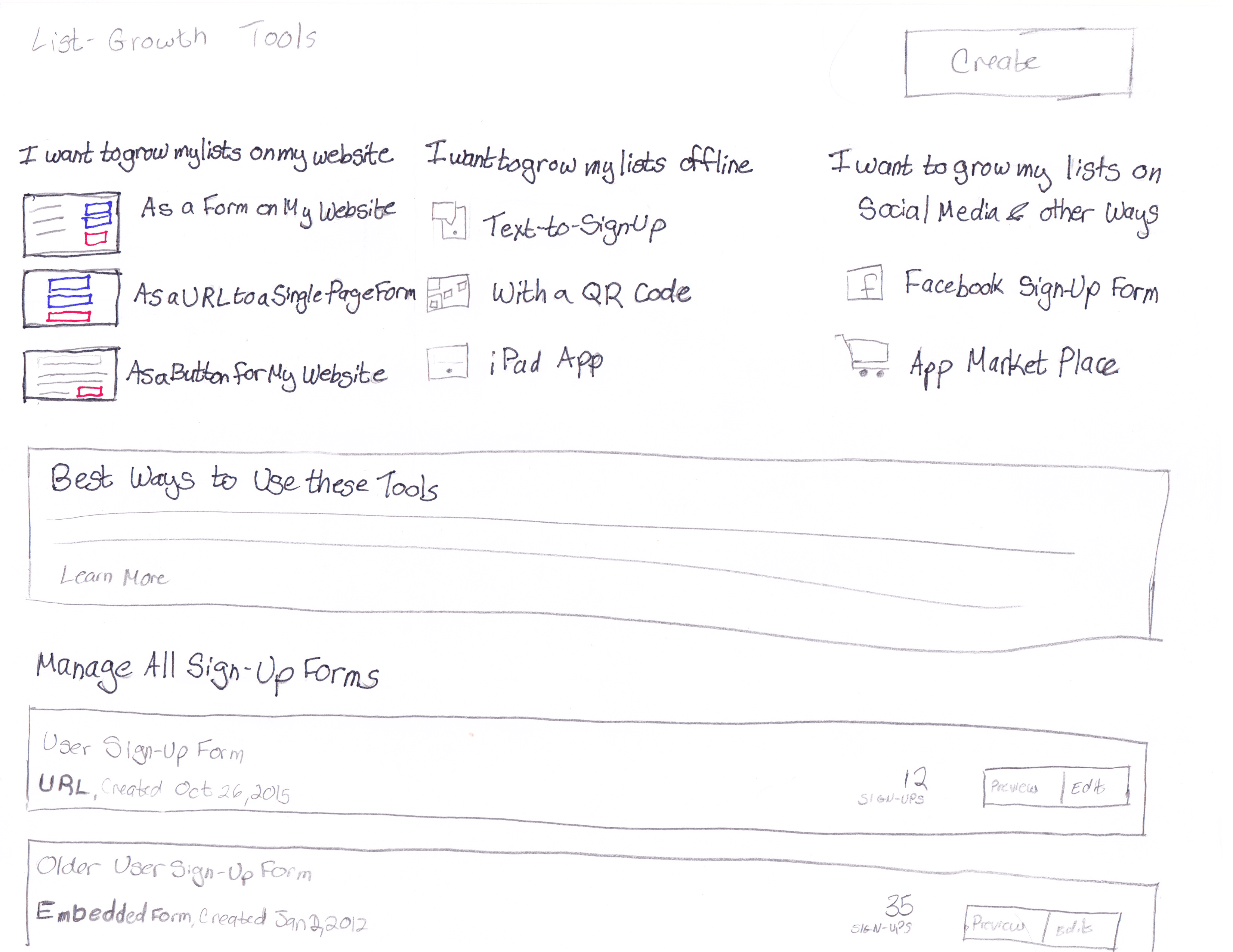 A paper sketch of the new design that has gradebook category on the left and on the right is a section with assignment details and an option to add another assignment detail block