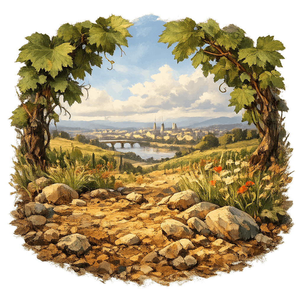 Detailed graphic of the Mâcon wine region.