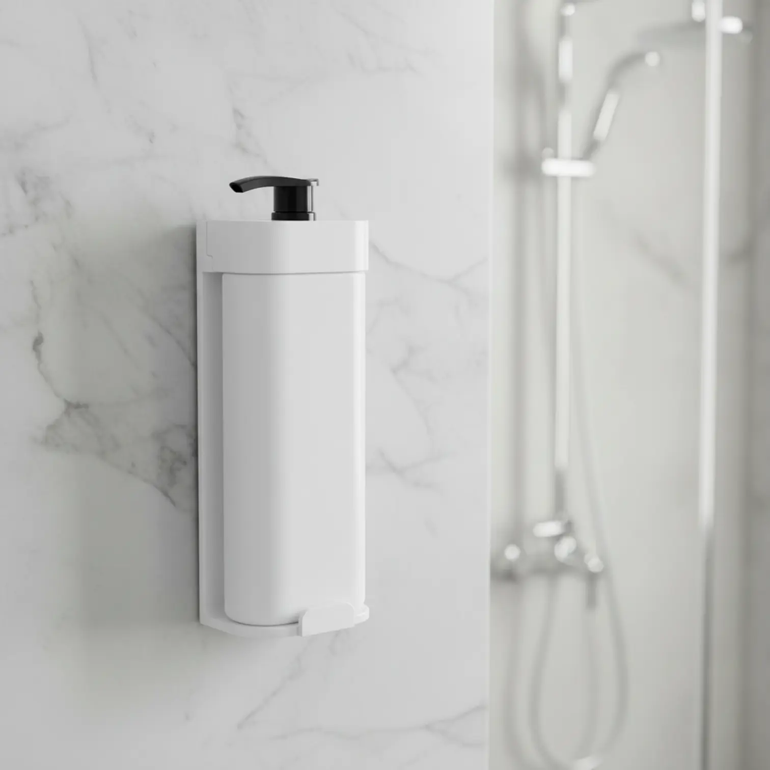 Eco-friendly tamper-proof soap dispenser bracket for hotel refillable systems, high-quality stainless steel, compatible with 300ml-500ml bottles.
