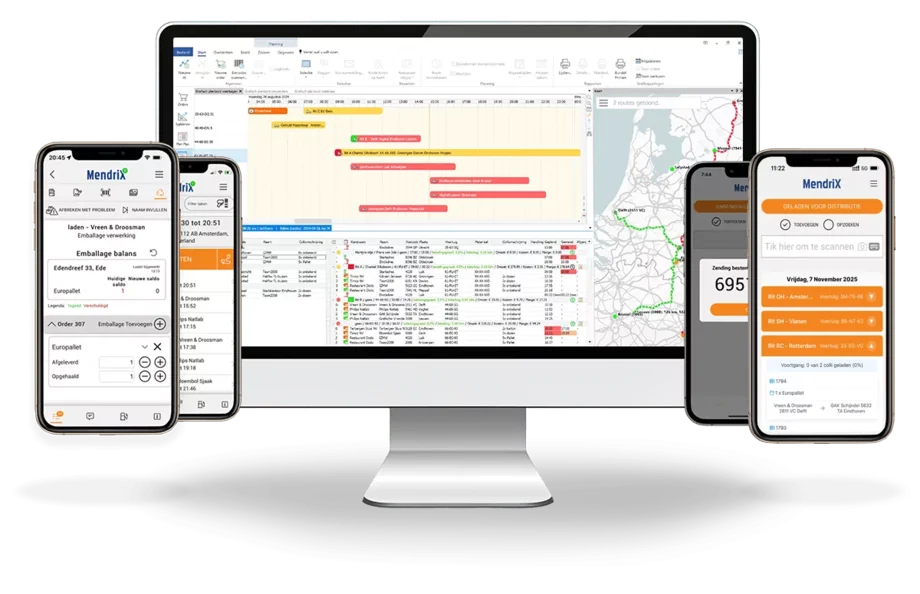 MendriX-i TMS-i töölaud ja mobiilirakendus