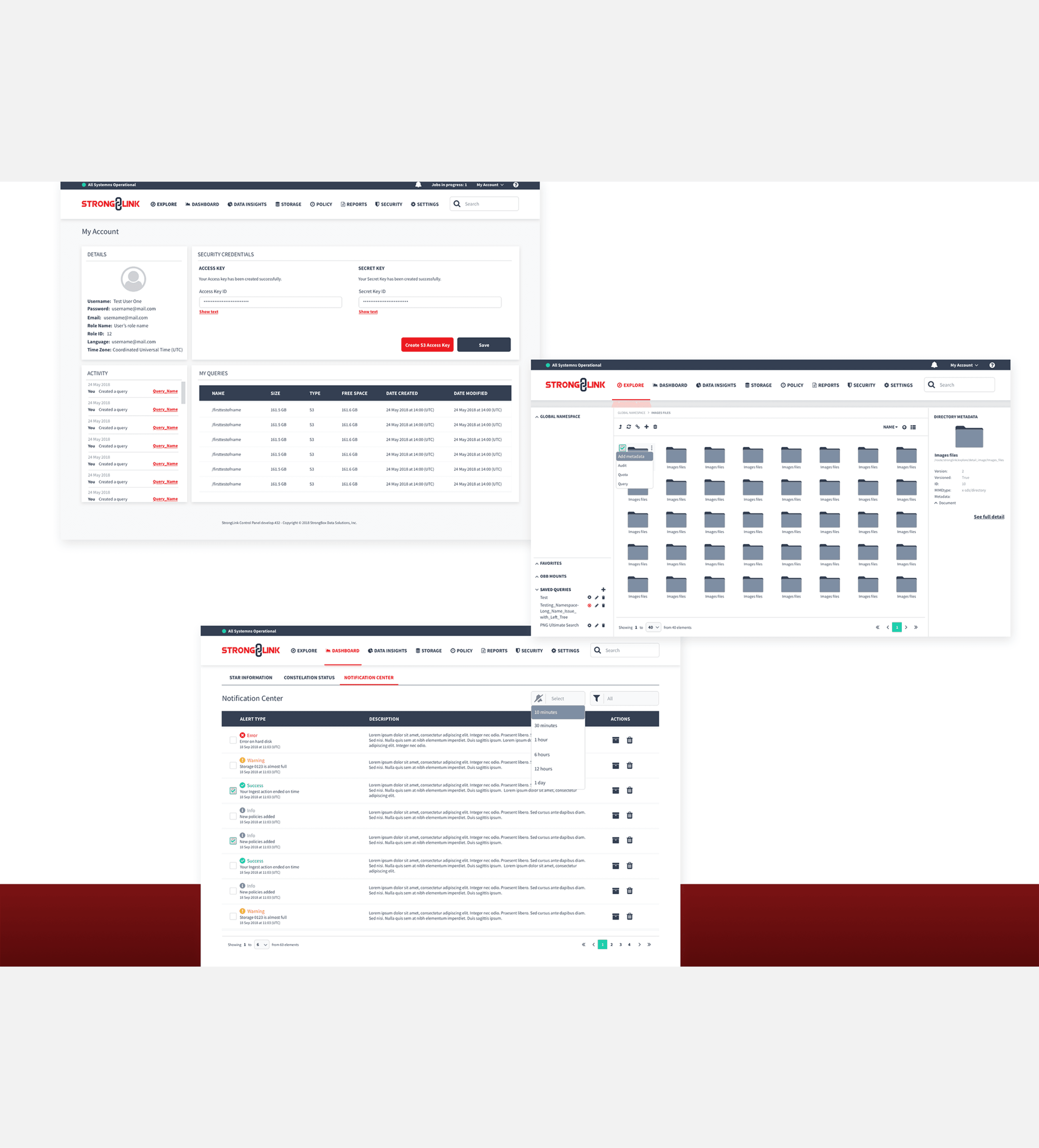 Exmple of other screens