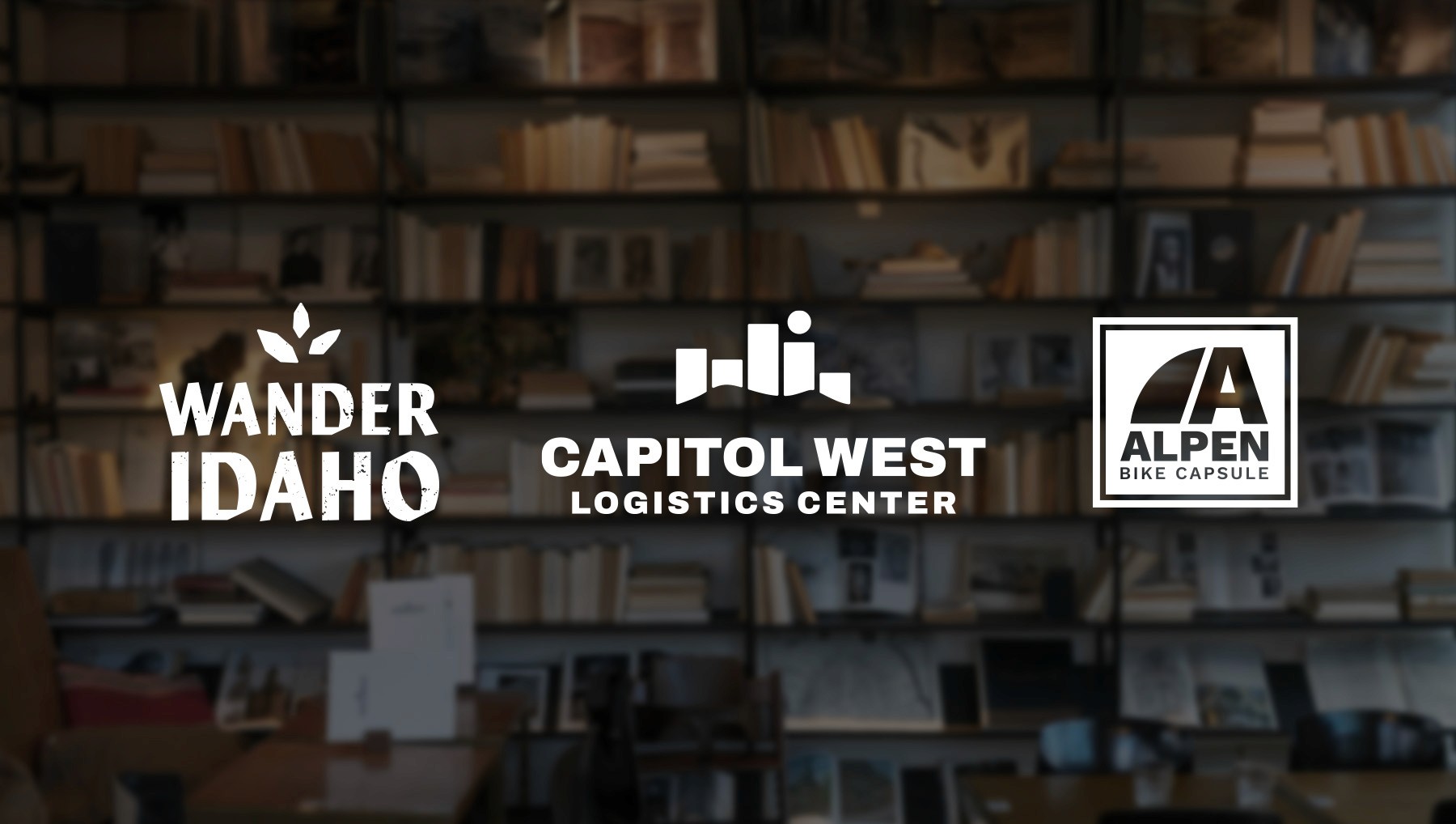 Logos with library background