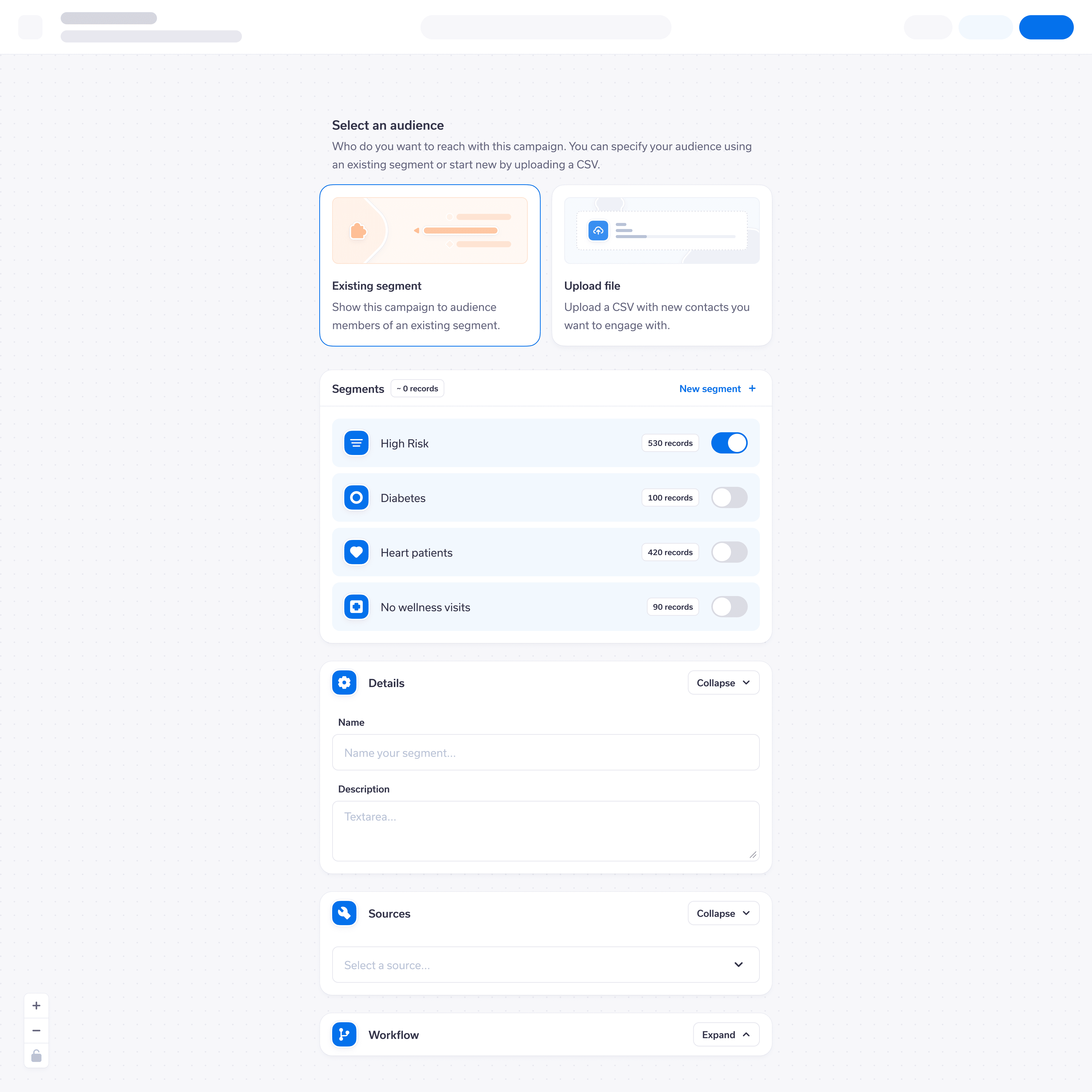 Segment selector