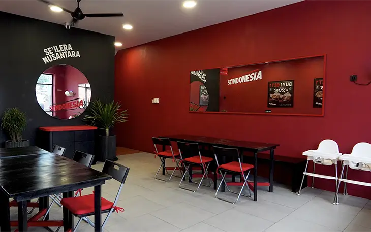 interior design oulet seindonesia cipanas dine-in area