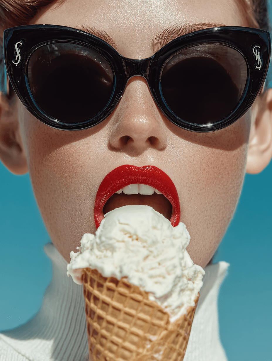 A Close-up Shot Of A Glamorous Woman With Glossy