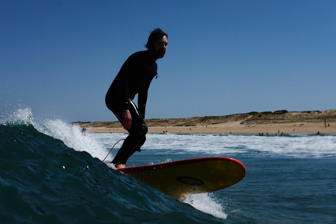 surfer riding wave fine art
