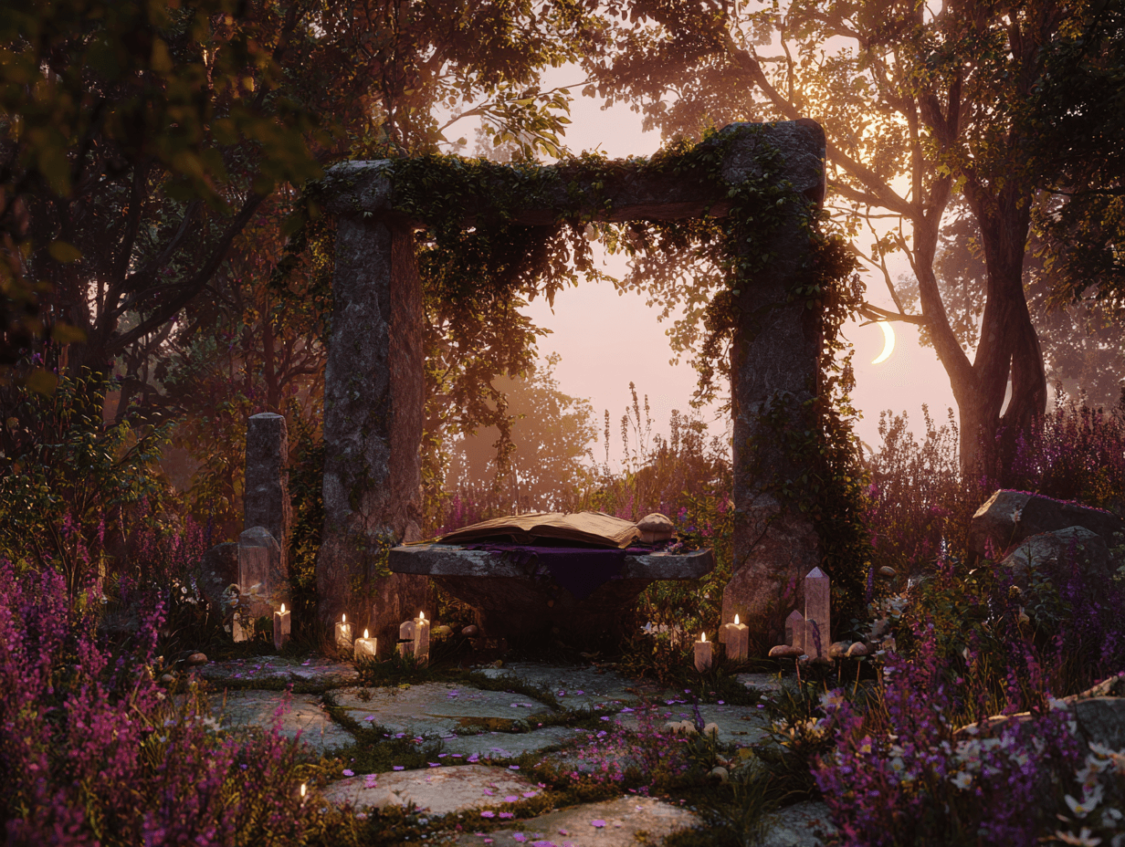 Summer Ethereal Altar with Grimoire