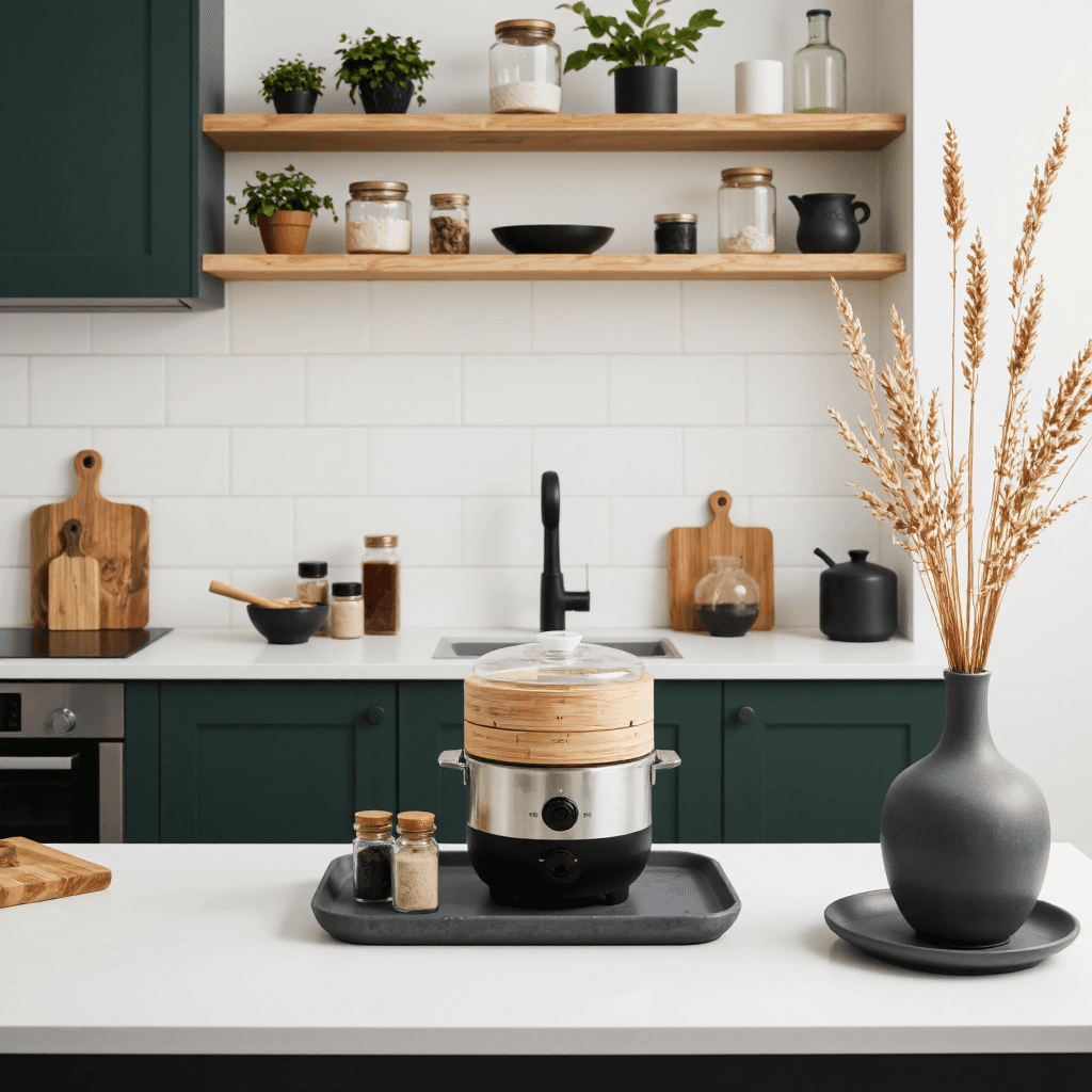 product photography of food steamer