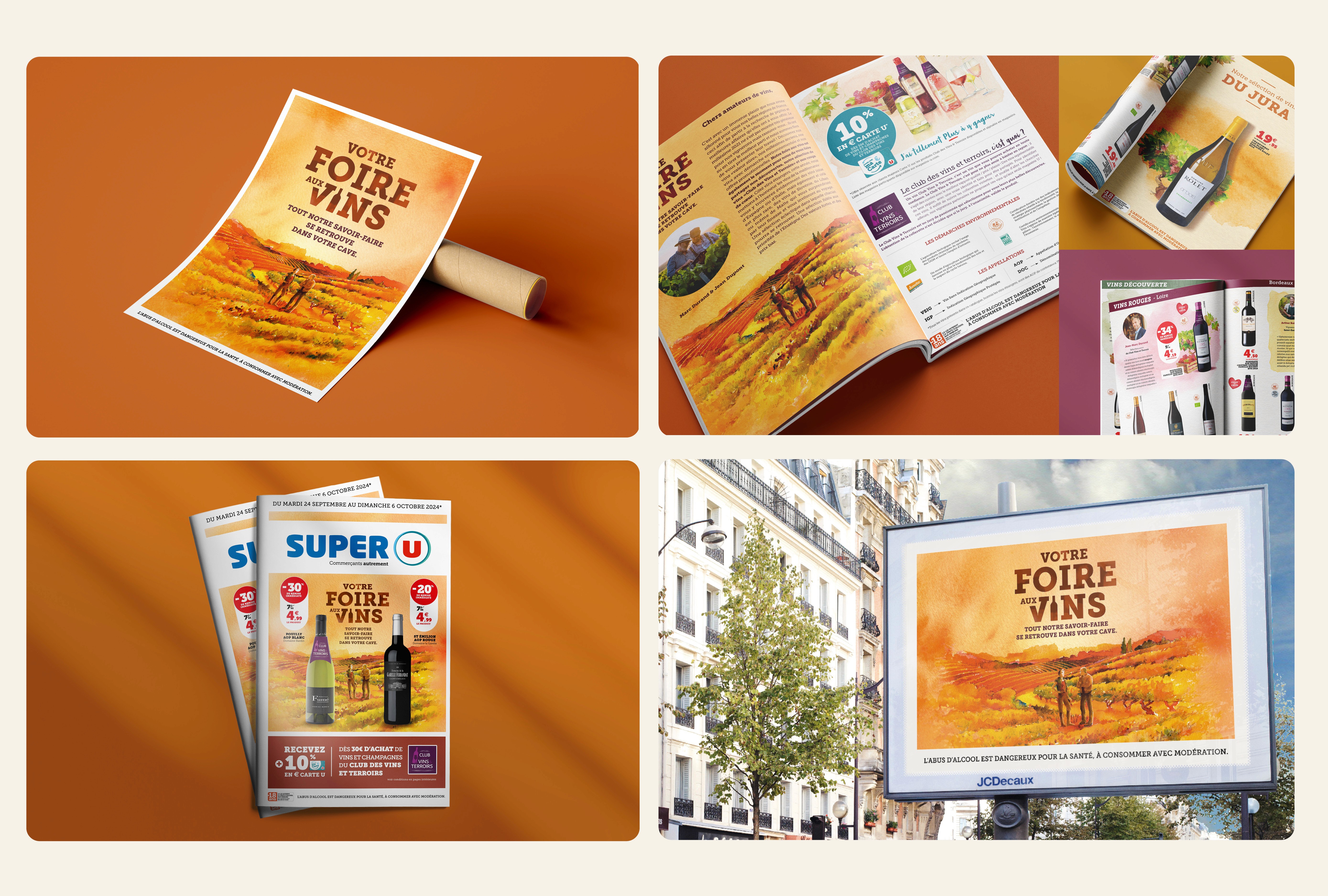 Identité visuelle et graphisme pour événement la foire aux vins par Madora Studio