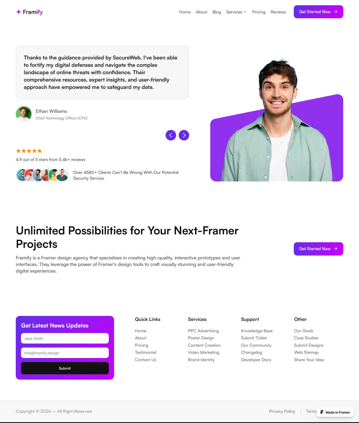 Framer Testimonial Page v2