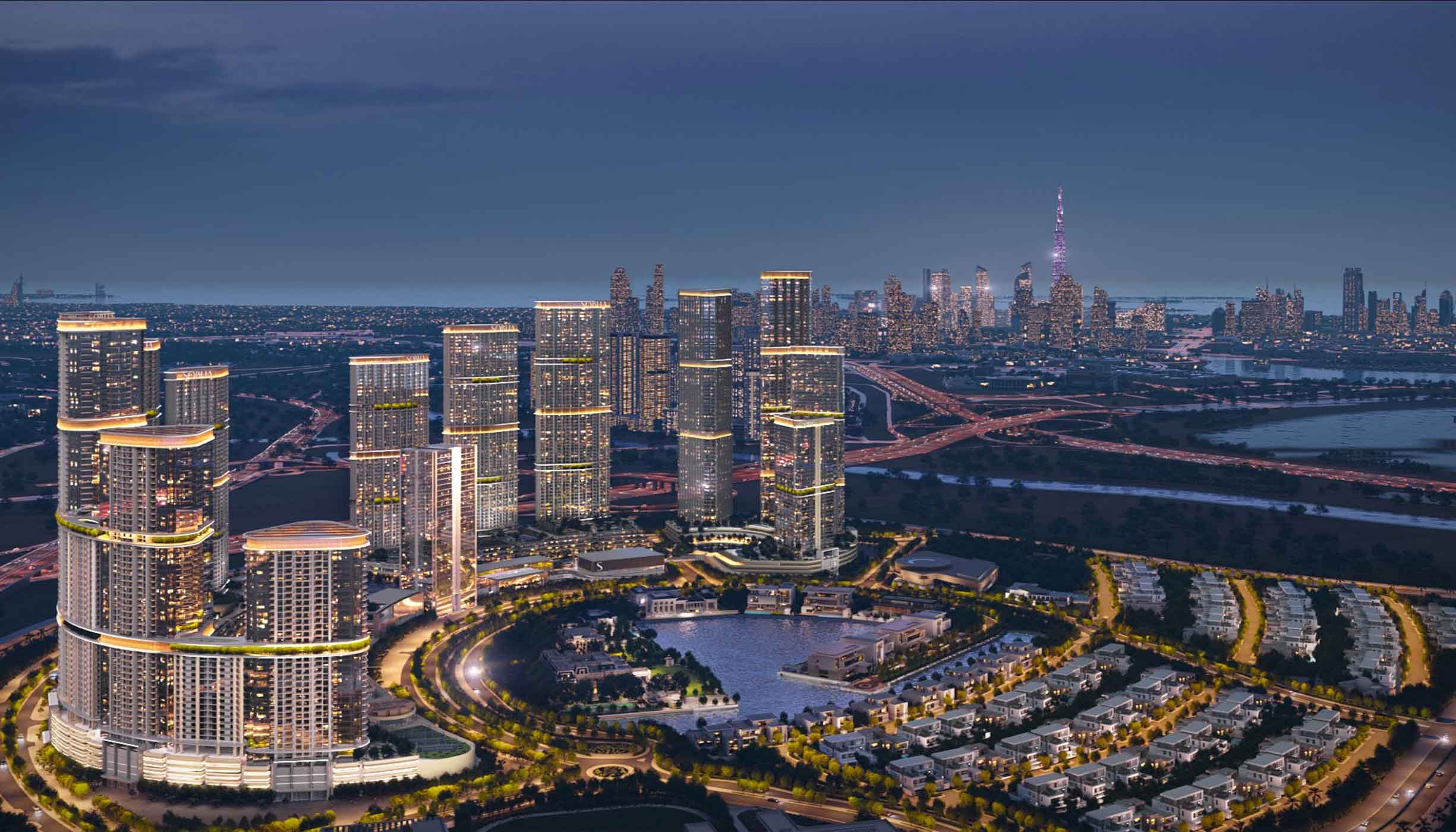  Dubai's skyline evolving with the Skyvue Altier, a symbol of advanced urban planning and futuristic design.