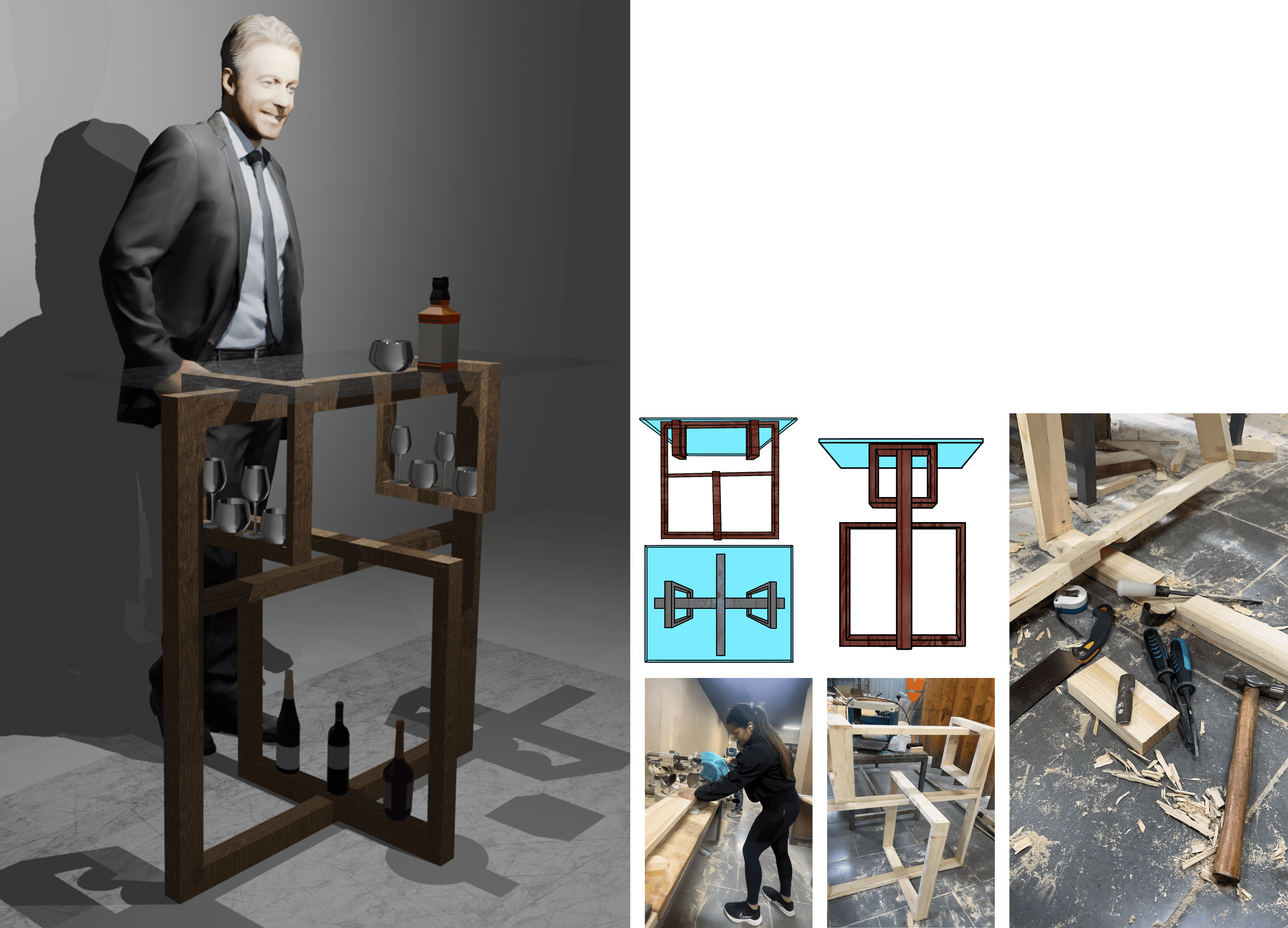 Tablet showing Bloomy UI