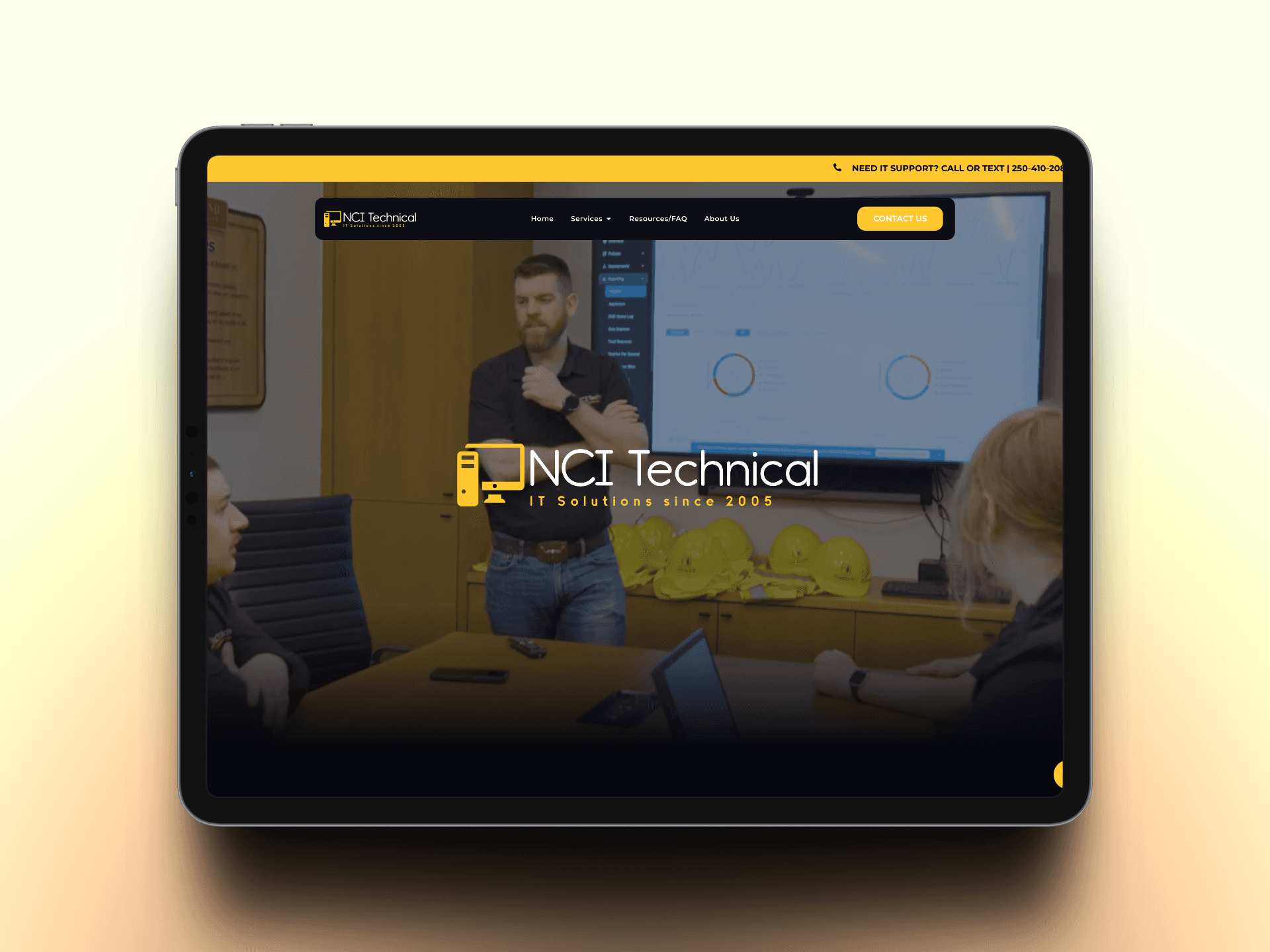 NCI Technical hero section