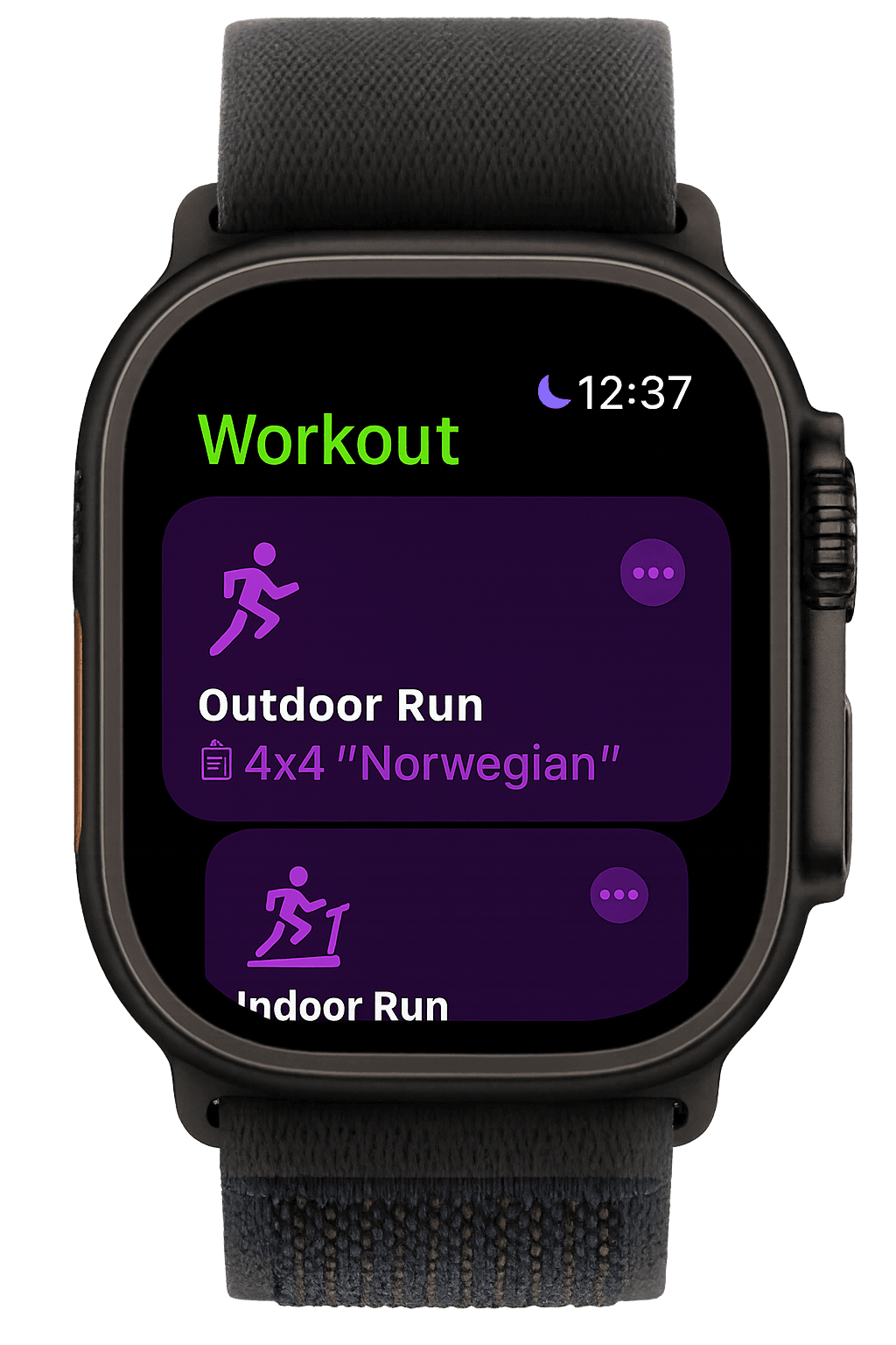 Apple Watch with custom running workout
