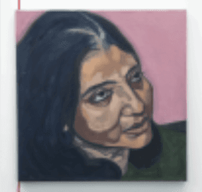 herd of sheep on road painting