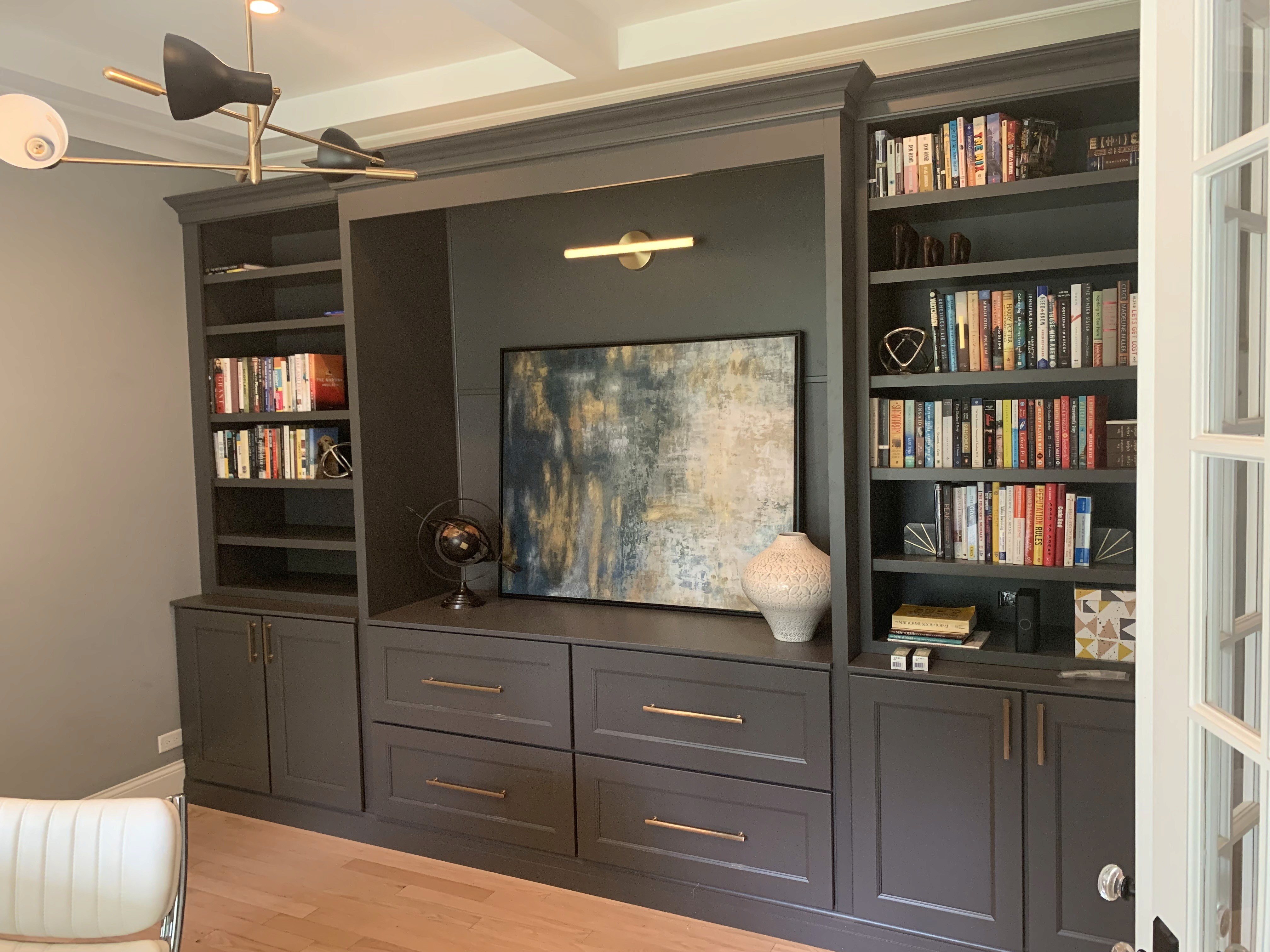 Finished basement renovation with open layout