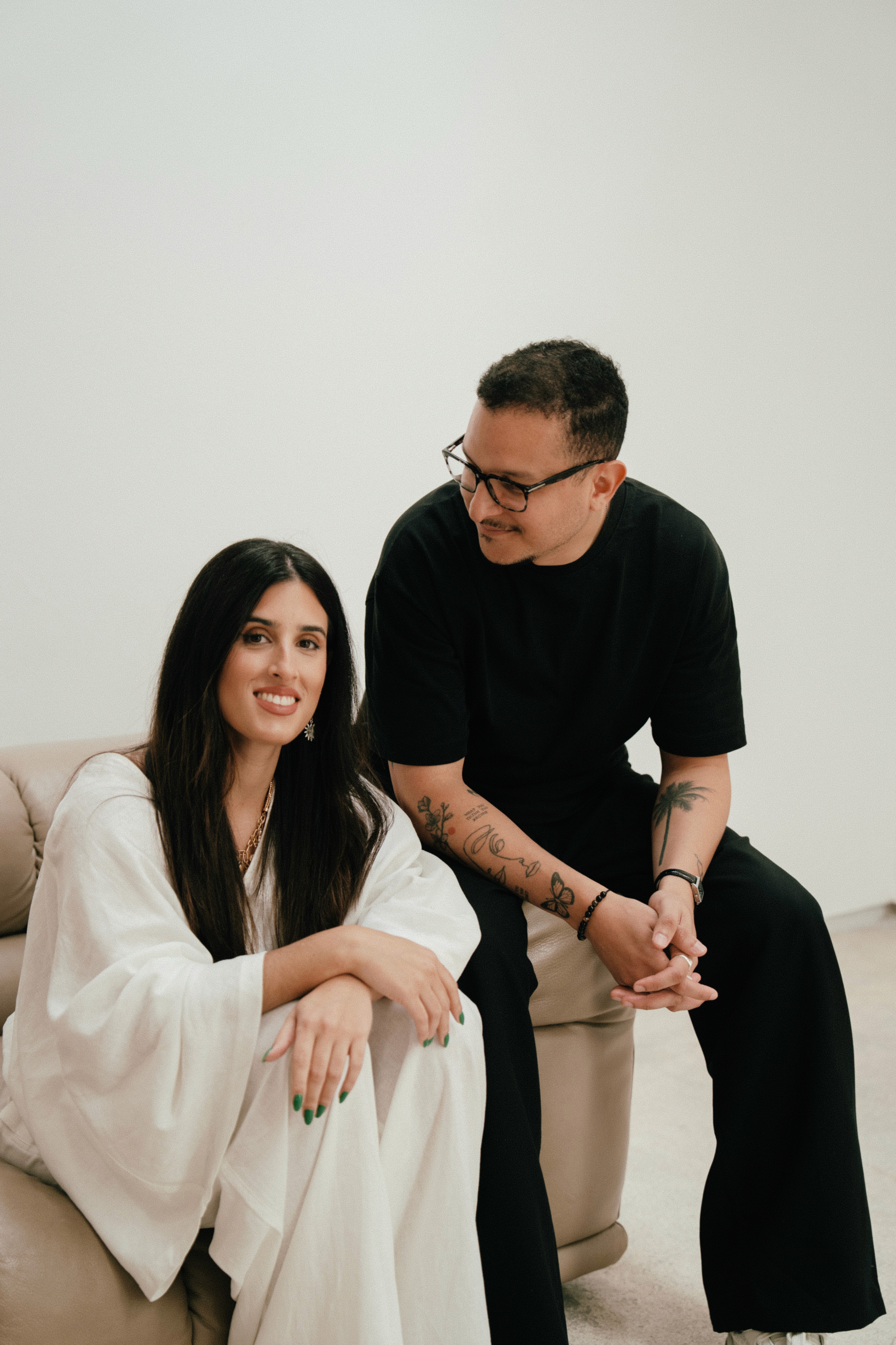 Office Studio with pictures on table lean on the wall.