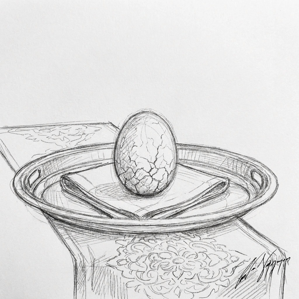 Columbus' Egg - Pencil Sketch