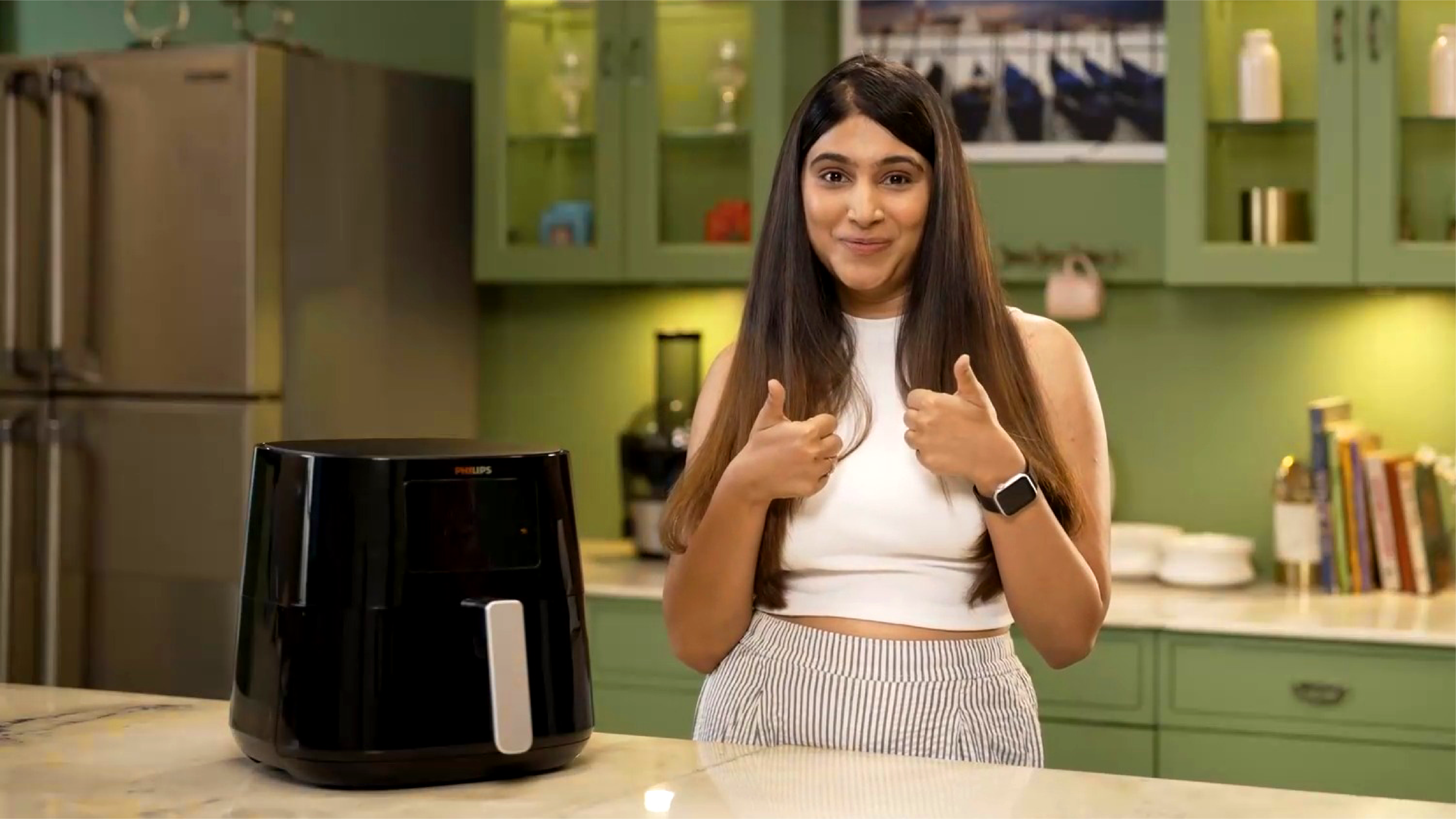 Snap from a video testimonial that we produced for a client.