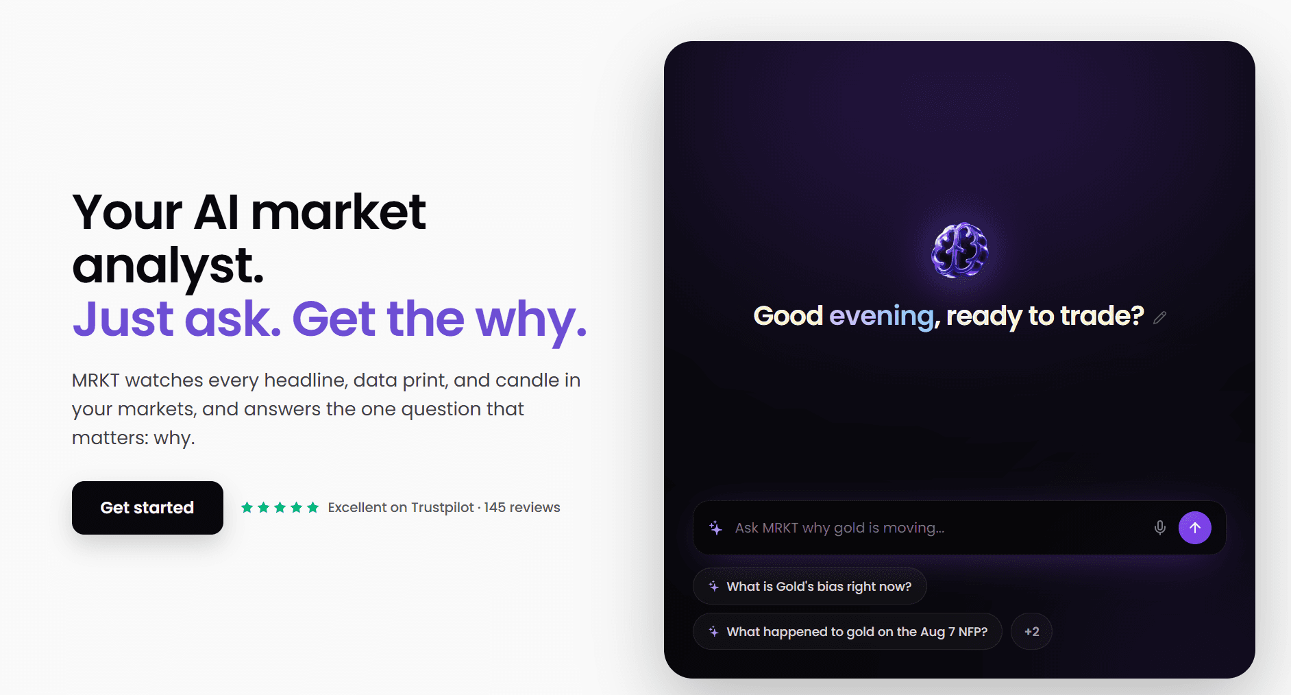 MRKT AI dashboard example