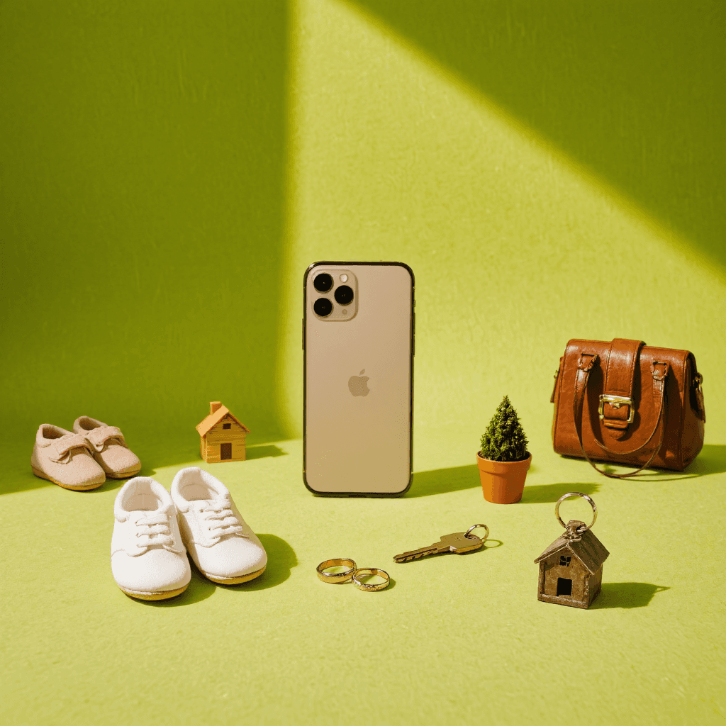 product photography of a smartphone