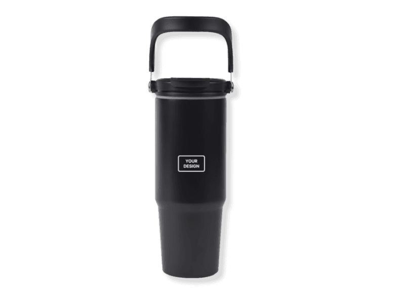 Custom handle straw tumbler for corporate gifts and event giveaways